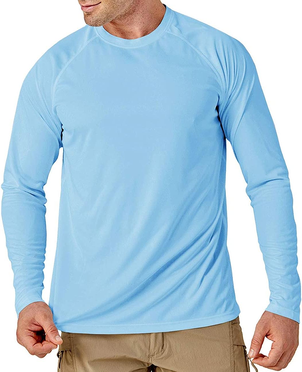 Outdoor Sun Protection Dry Fit Cooling Hiking Fishing Shirts Long Sleeve Shirt Mens UPF50 