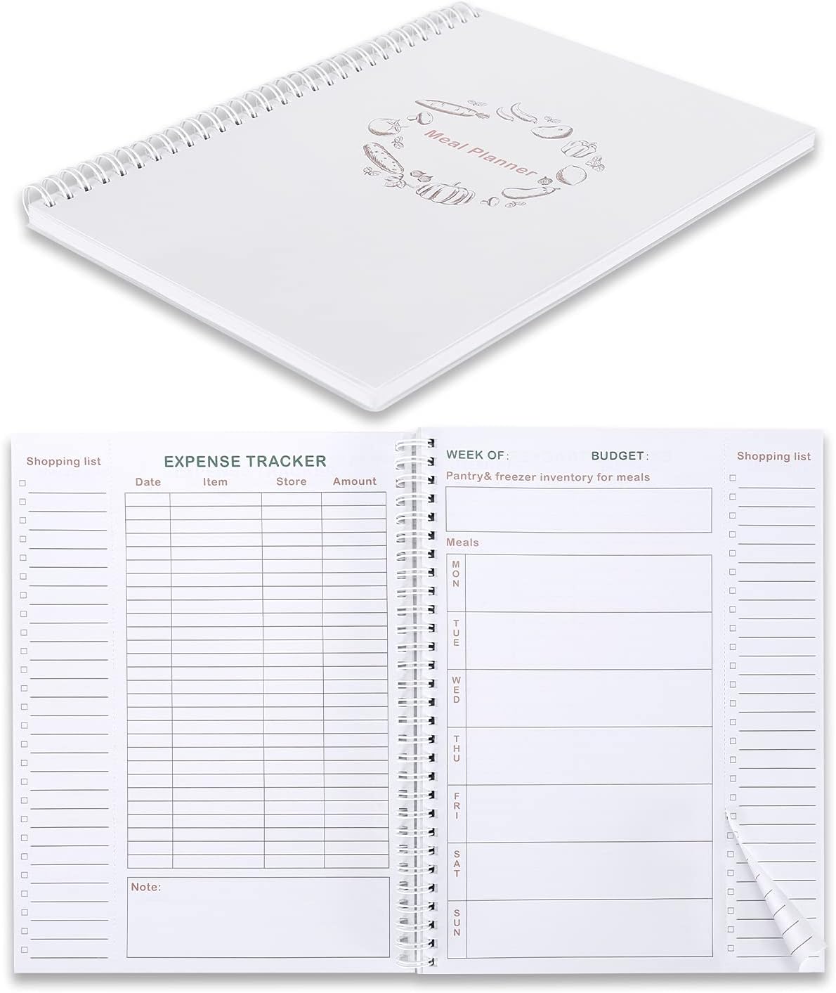 2 Laminated Shopping List And Meal Planner List A5 