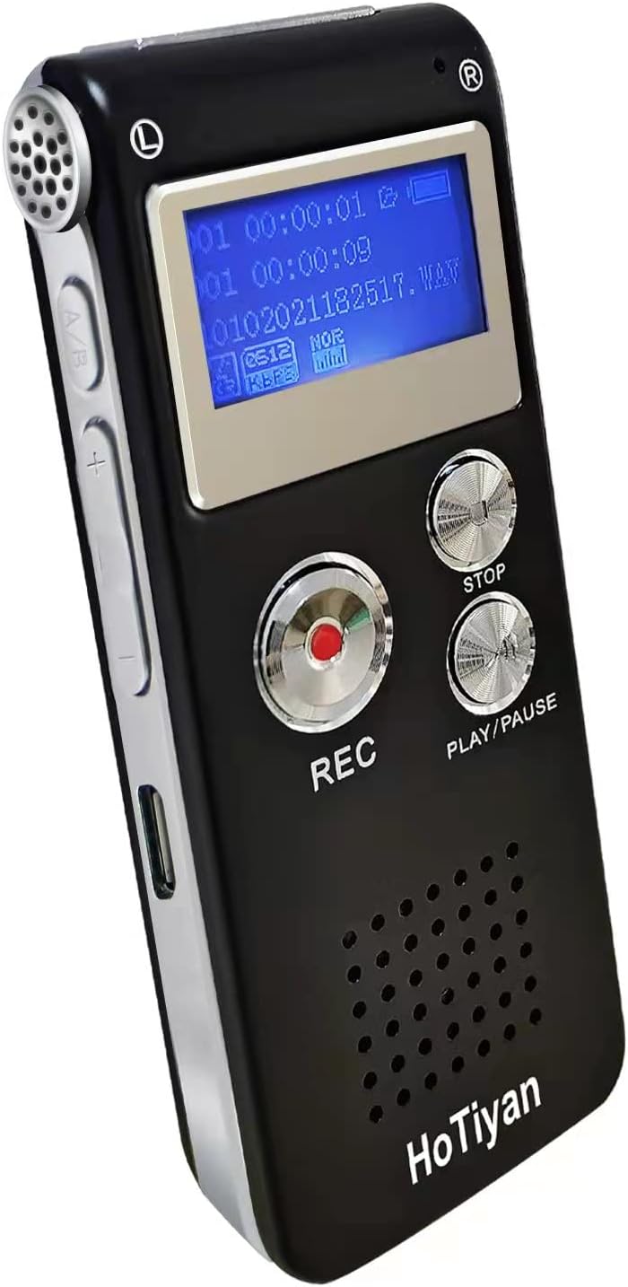 Digital Voice Recorder 8GB USB Audio Recorder with Mp3 Player with HD Recording 