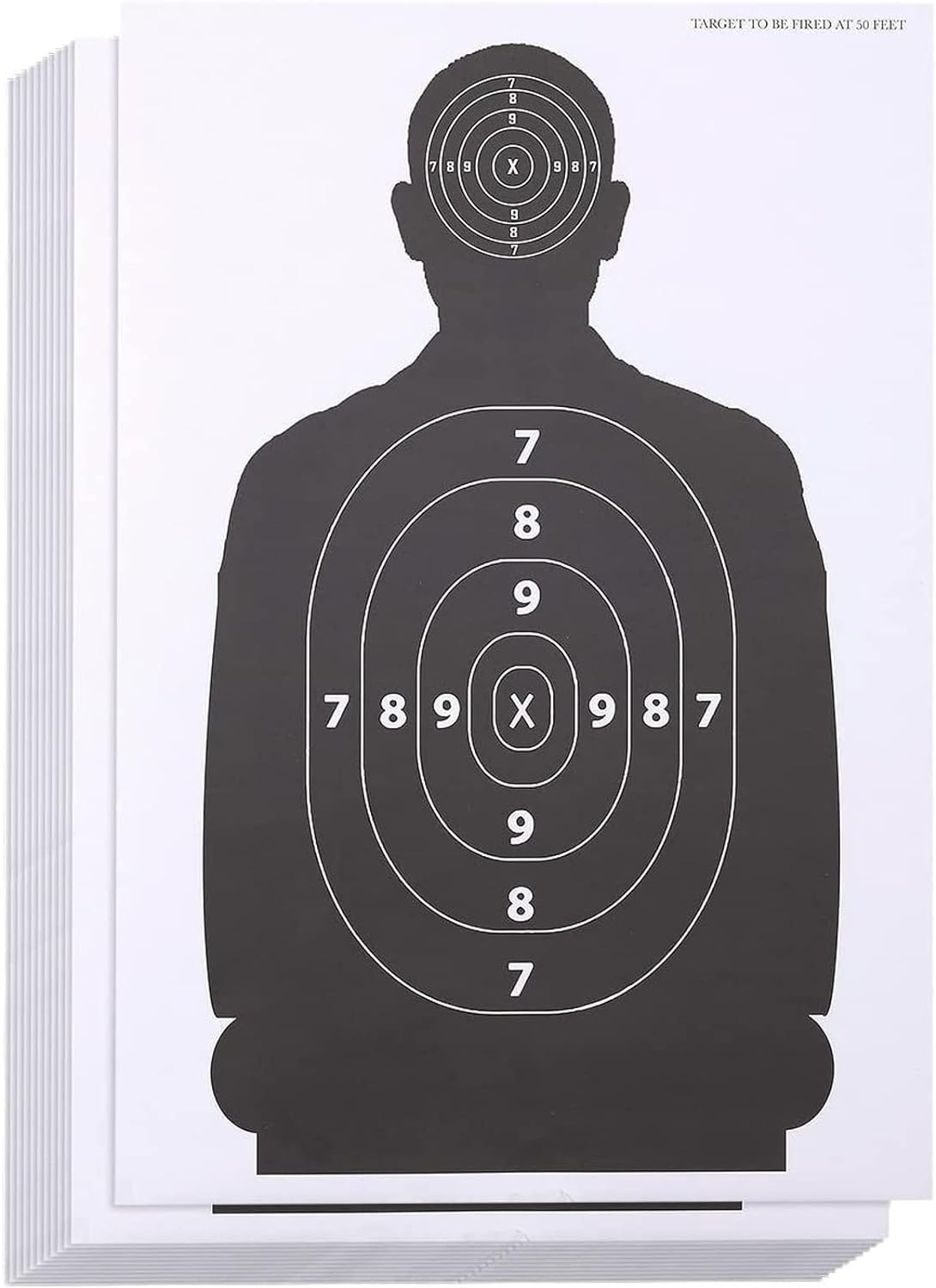 25PK Reactive Handgun Shooting Paper Target 9.5'' *14.5'' Splatter Self-Adhesive 