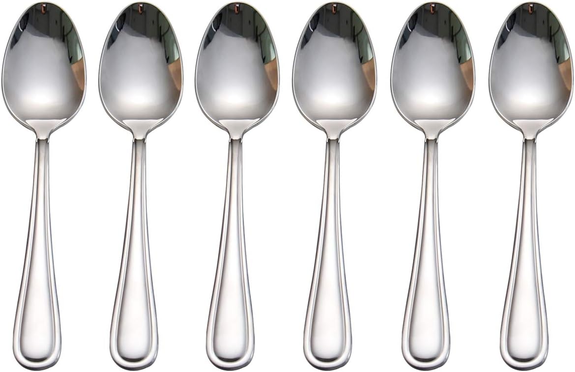 Teaspoons Cutlery Tea Spoon Stainless Steel Silver Coffee Sugar Home Office 