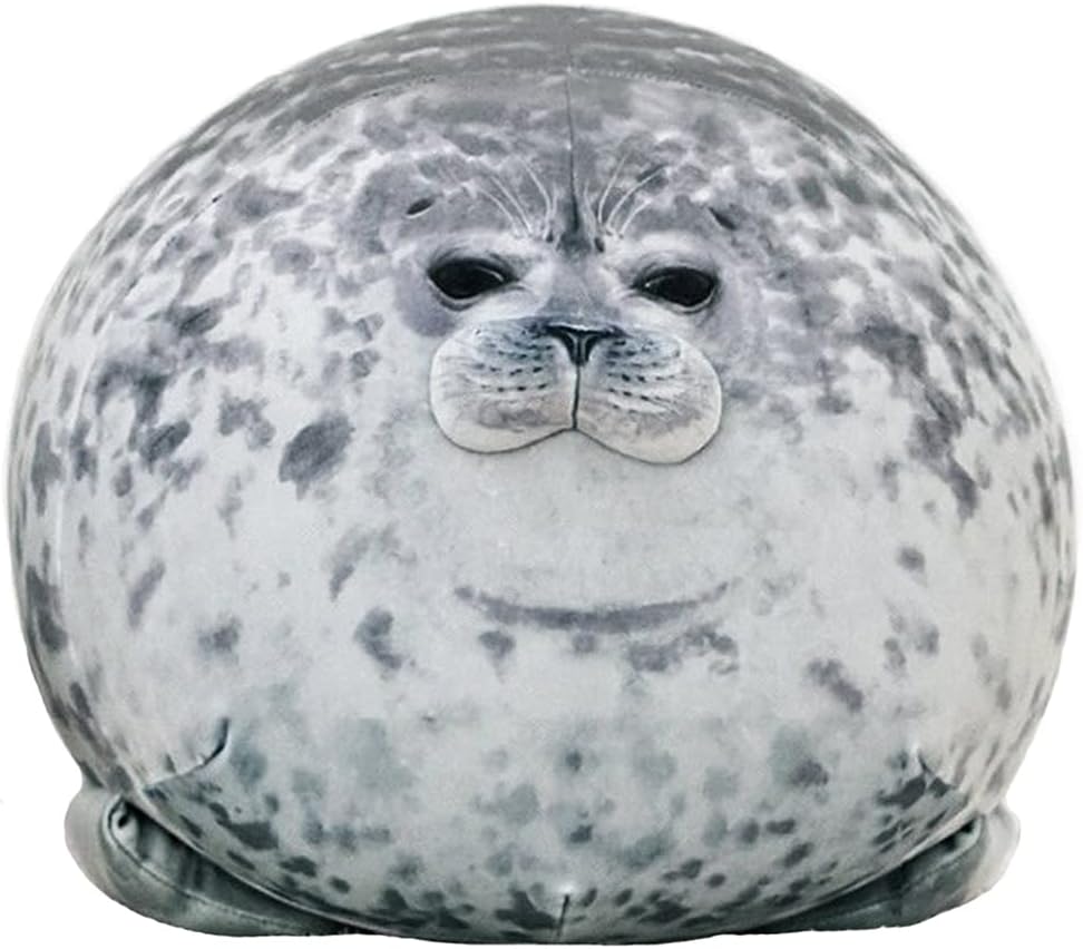 1PC Cute Cotton Plush Stuffed Pillow Seal Animal Close Eyes Chubby Gift Lovely 