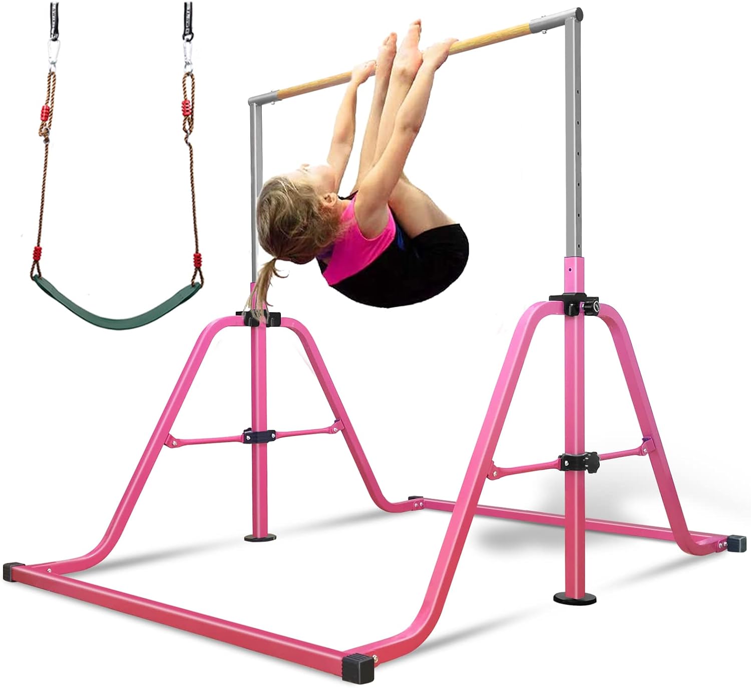 Gymnastic Training Bar Adjustable Horizontal High Bars Junior Kids Gym Beam 
