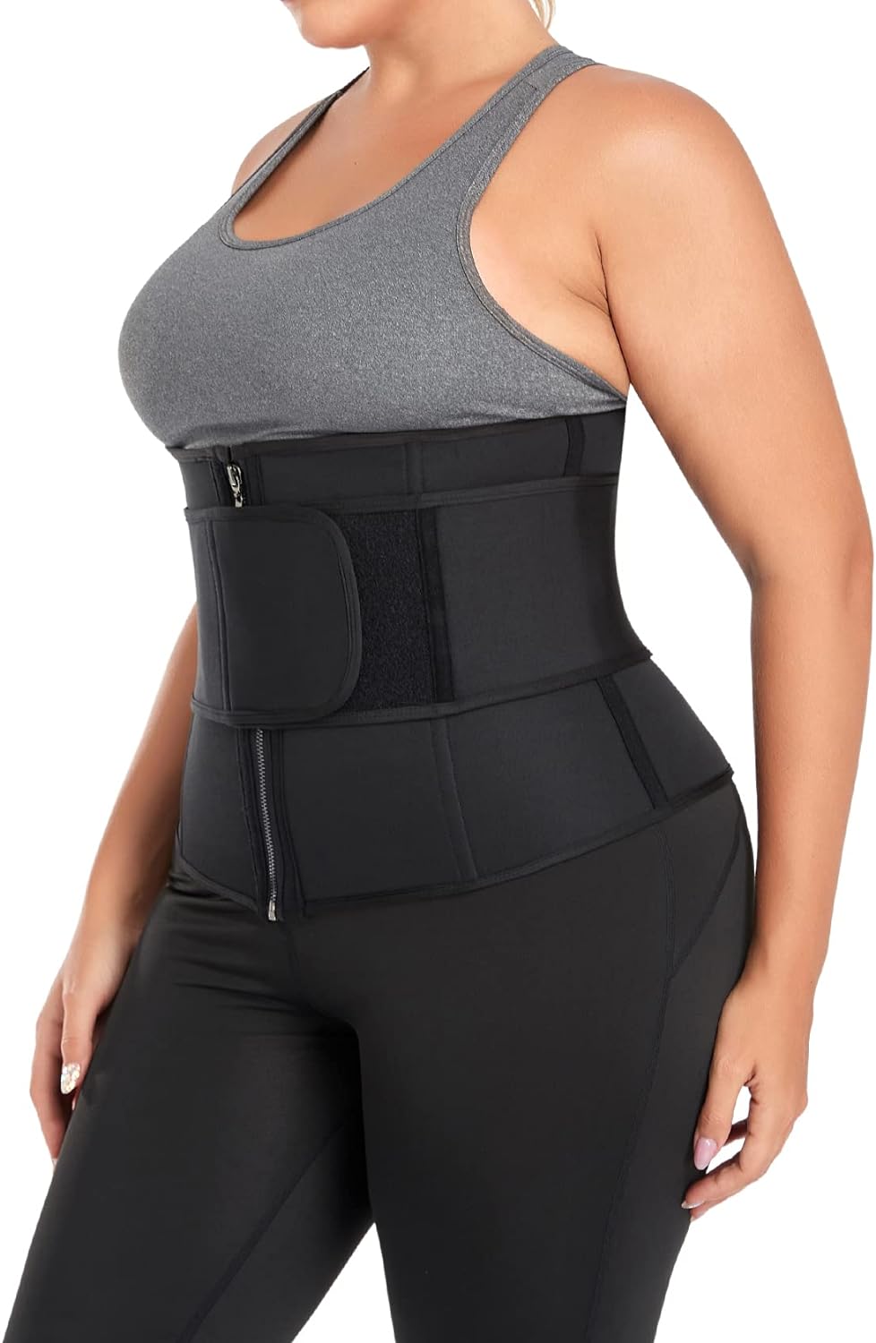 lttcbro Women's Plus Size Waist Cincher with Tummy Control Belt Workout Training Slimming Waist Trainer Sports Girdle