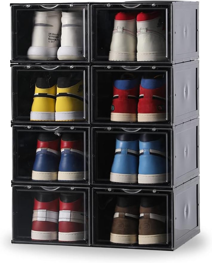 Clemate Shoe Storage Box Set Of 8, Men S Shoe Box Storage