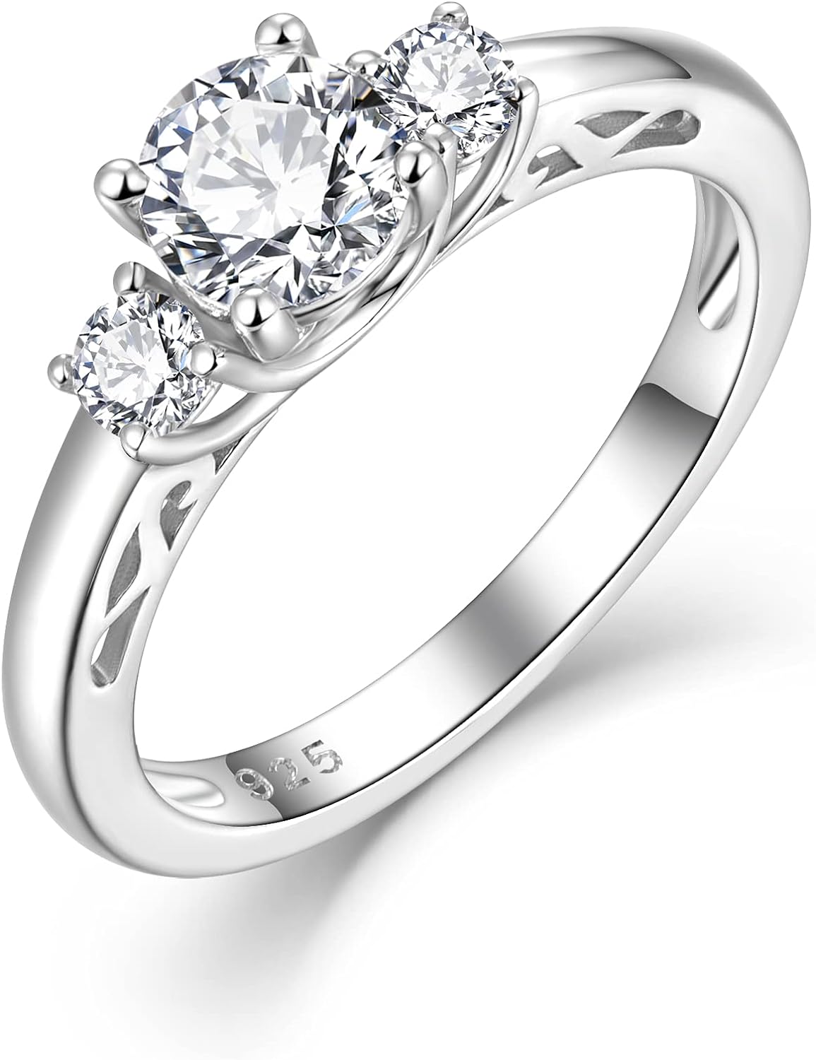925 STERLING SILVER WOMEN'S CZ ENGAGEMENT/ PROMISE RING SIZE 5-10 