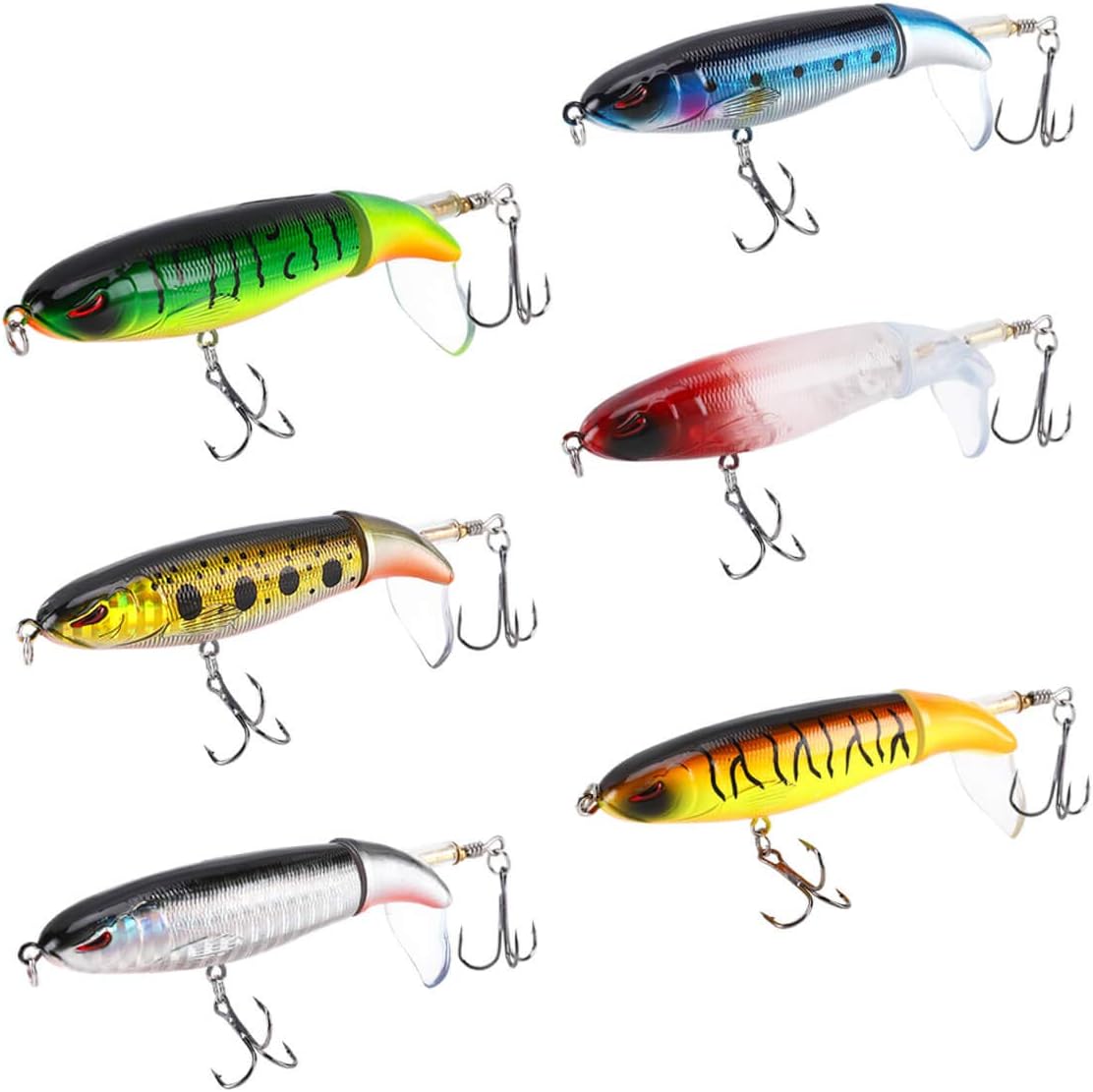 Whopper Plopper Fishing Lure Topwater Floating Rotating Tail Up Water Crankbaits 