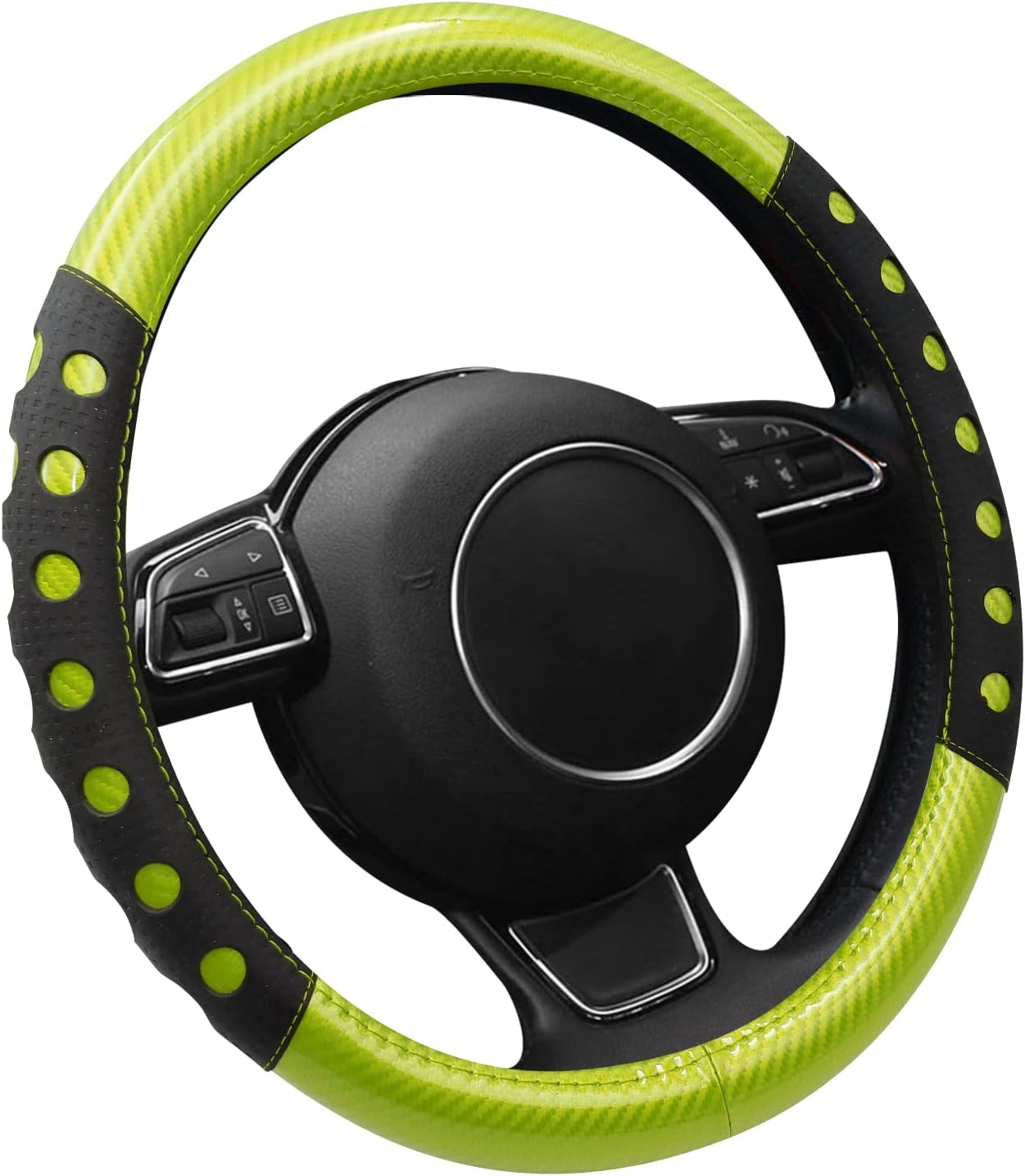 Xiladoso Dont Tread On Me Car Elastic Steering Wheel Protective Cover Universal Breathable Anti Slip Decoration 