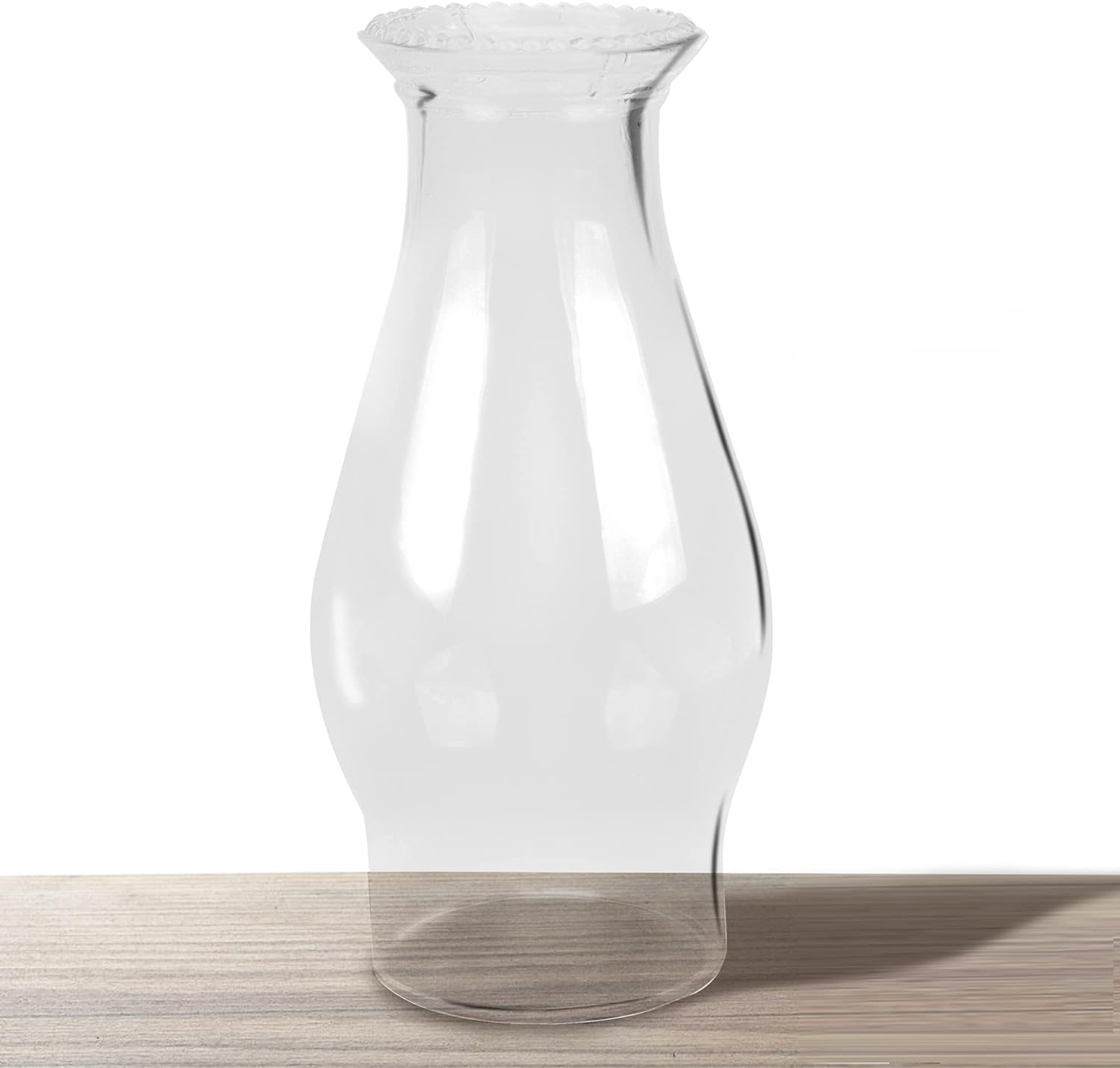 KEROSENE OIL LAMP CLEAR GLASS SHADE CHIMNEY GLOBE 3" BOTTOM FIT 8 1/2" HEIGHT 