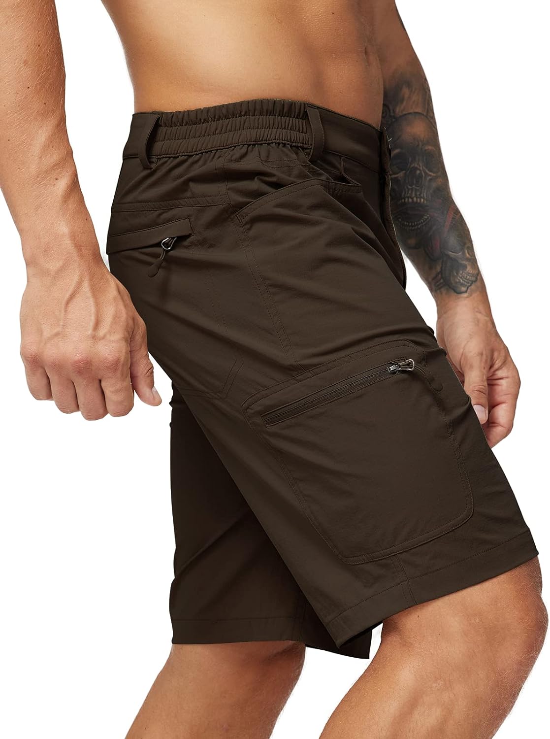 MIER Men's Quick Dry Hiking Shorts Lightweight Cargo Shorts with 6 Pockets Stretchy Water Resistant