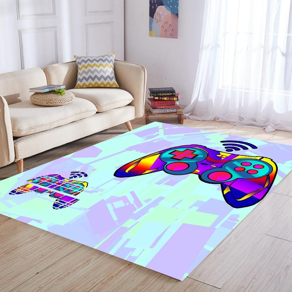 Gamer Controller Area Rugs Non-Slip Floor Mat Doormats Gaming Room Rug Carpet 