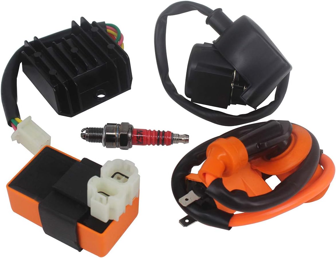 Ignition Coil CDI Solenoid Relay Voltage Regulator for GY6 50cc 125cc 150cc ATV Scooter Moped