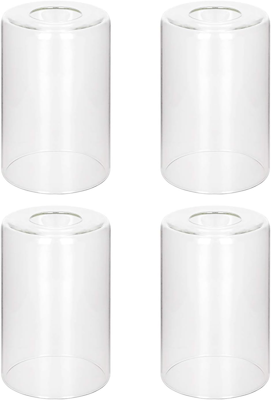 Seeded Glass Shade 3 Pack Clear Bubble Cylinder for Light Fixture Ceiling Wall 