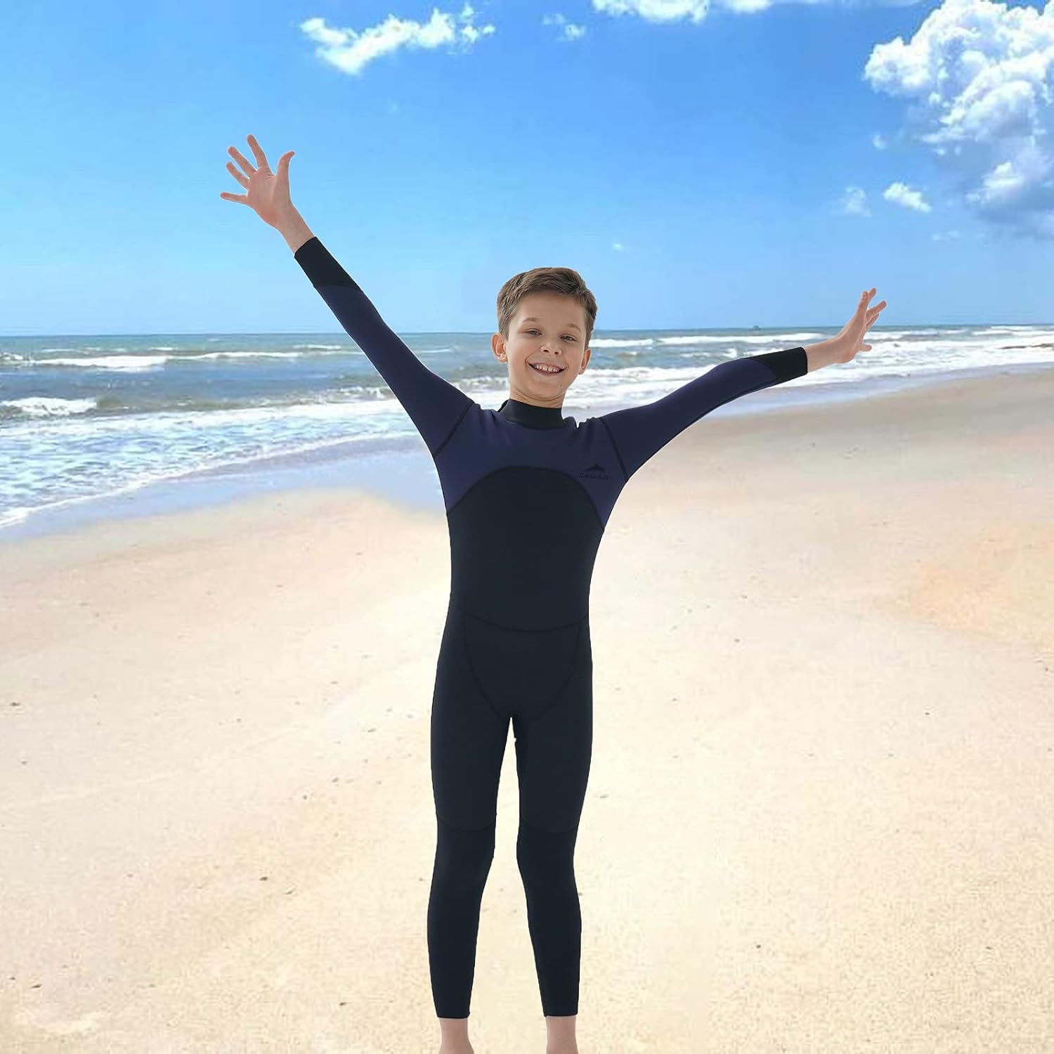 Sun Protection Keep Warm for Snorkeling Surfing M121 Neoprene One-pieces Long Sleeves Kid Diving Suit
