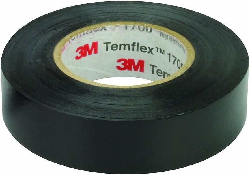 2x Rolls TEMFLEX Vinyl ELECTRICAL TAPE BLACK 3/4" x 60 Feet INSULATED ELECTRIC 
