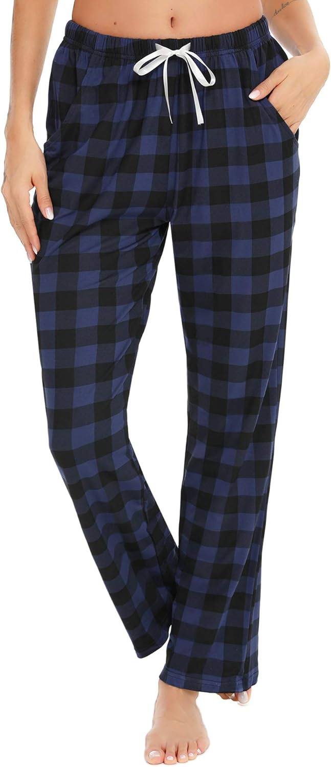 SWOMOG Pajama Pants Womens Casual Stretch Yoga Pants Modal Pj Bottoms Pants Athletic Sweatpants with Pockets
