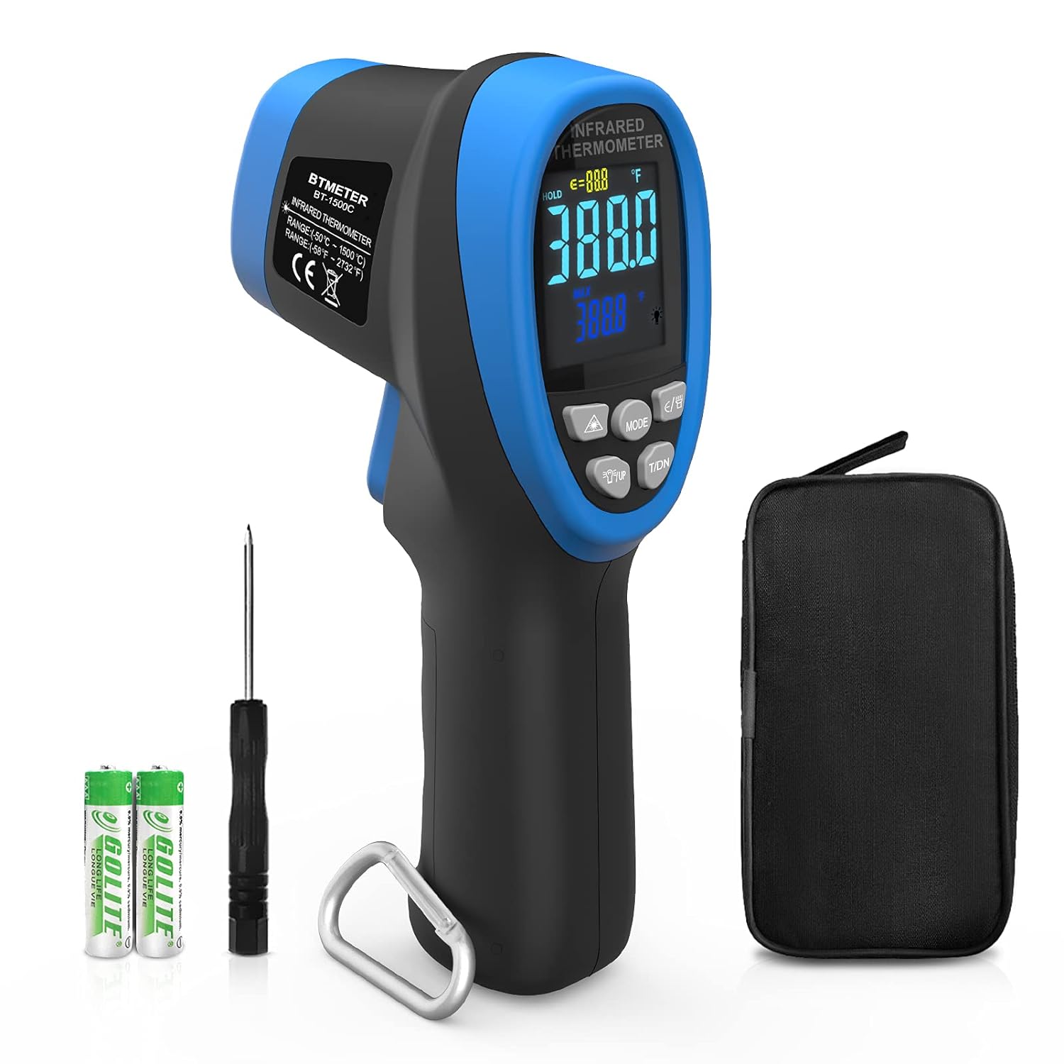 Infrared Thermometer LCD Laser Temperature Gun Non-contact Digital Meter ℉/ ℃ 