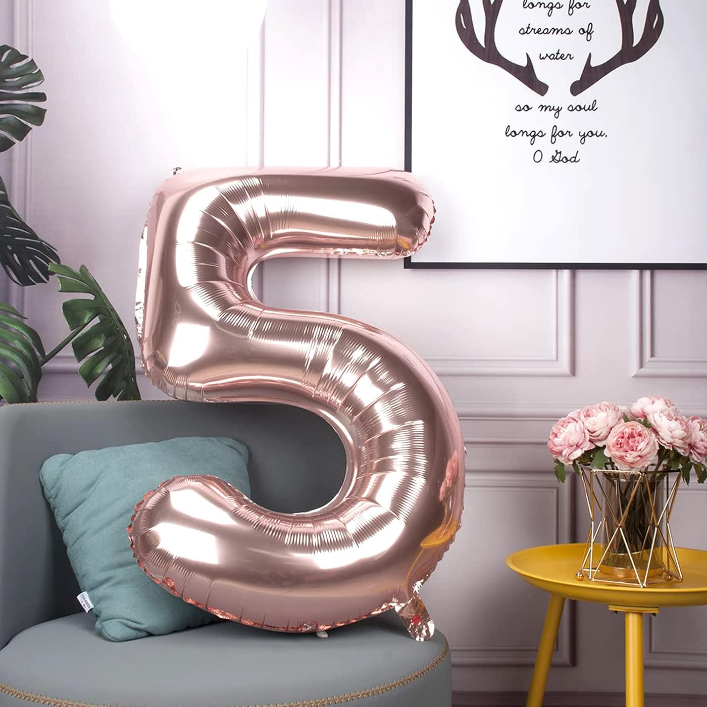 50 Number Balloons Rose Gold Big Giant Jumbo Number 50 Foil Mylar Balloons for 50th Birthday Party Supplies 50 Anniversary Events Decorations