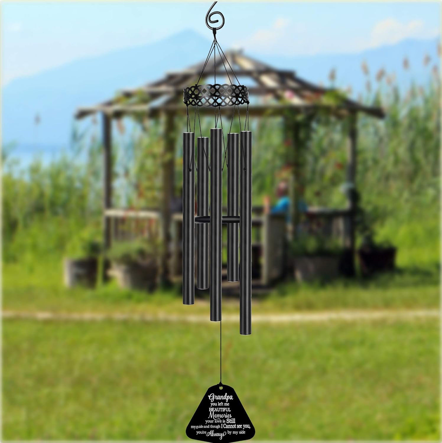 MEMGIFT Memorial Wind Chimes for Loss of Aunt Prime Sympathy Gifts Loss of Aunt Rememberance Large Angel Windchimes Outside Garden Aunt You Left Me Beautiful Memories