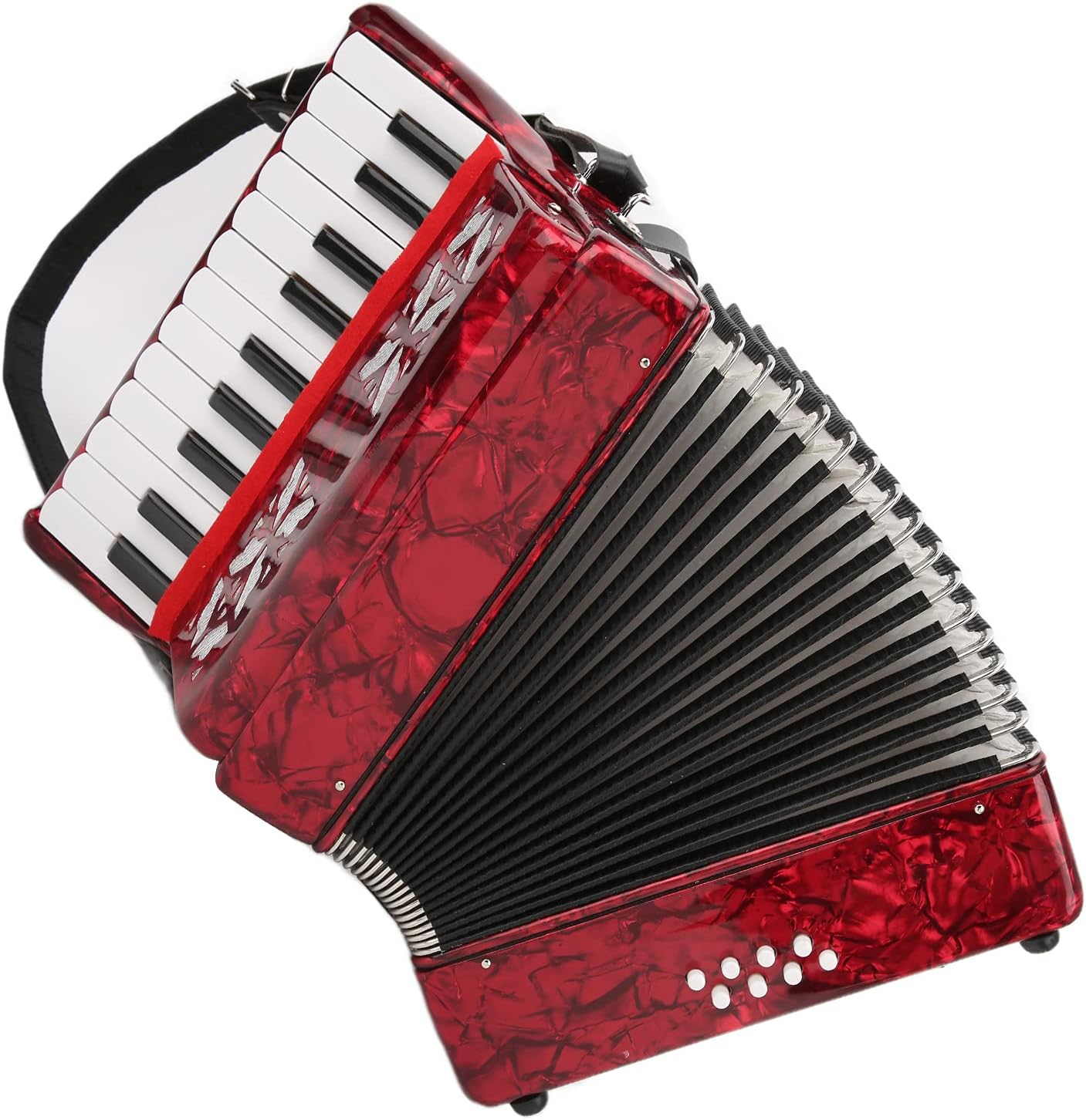 Button Accordion 17 Keys with 8 Bass Diatonic for Solo and Ensemble Kid and Beginner Friendly