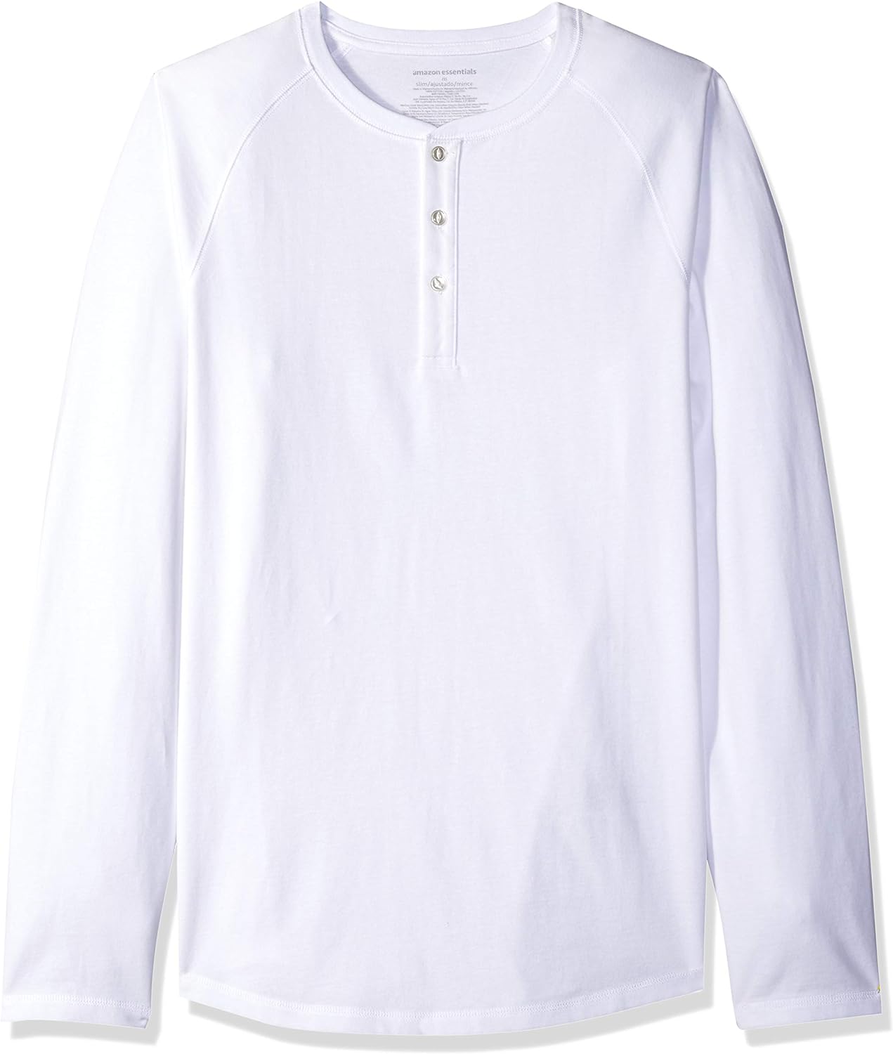 Essentials Mens Slim-Fit Long-Sleeve Henley Shirt