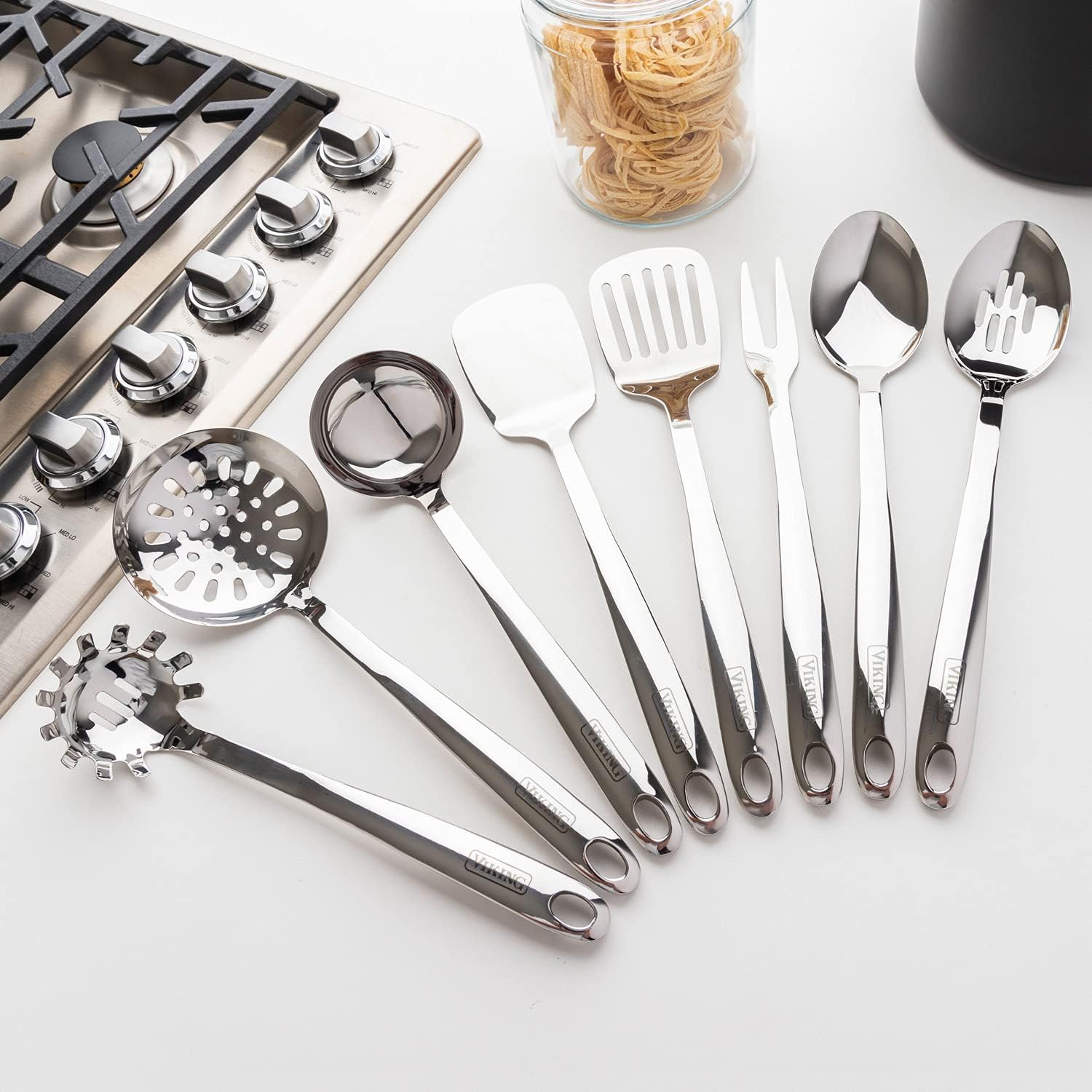 Silver multiple, Viking Culinary 8pc Stainless Steel Utensil Set