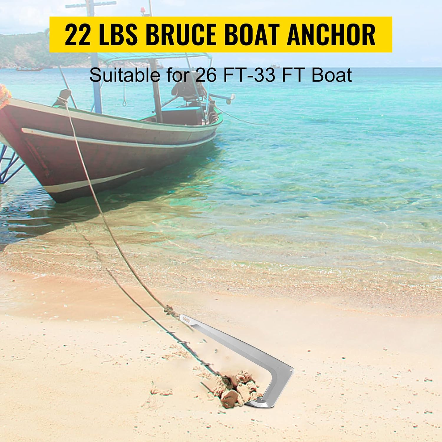 made to order for Yachts Fishing Boats Ribs Bruce type 7.5Kg Anchor Package 