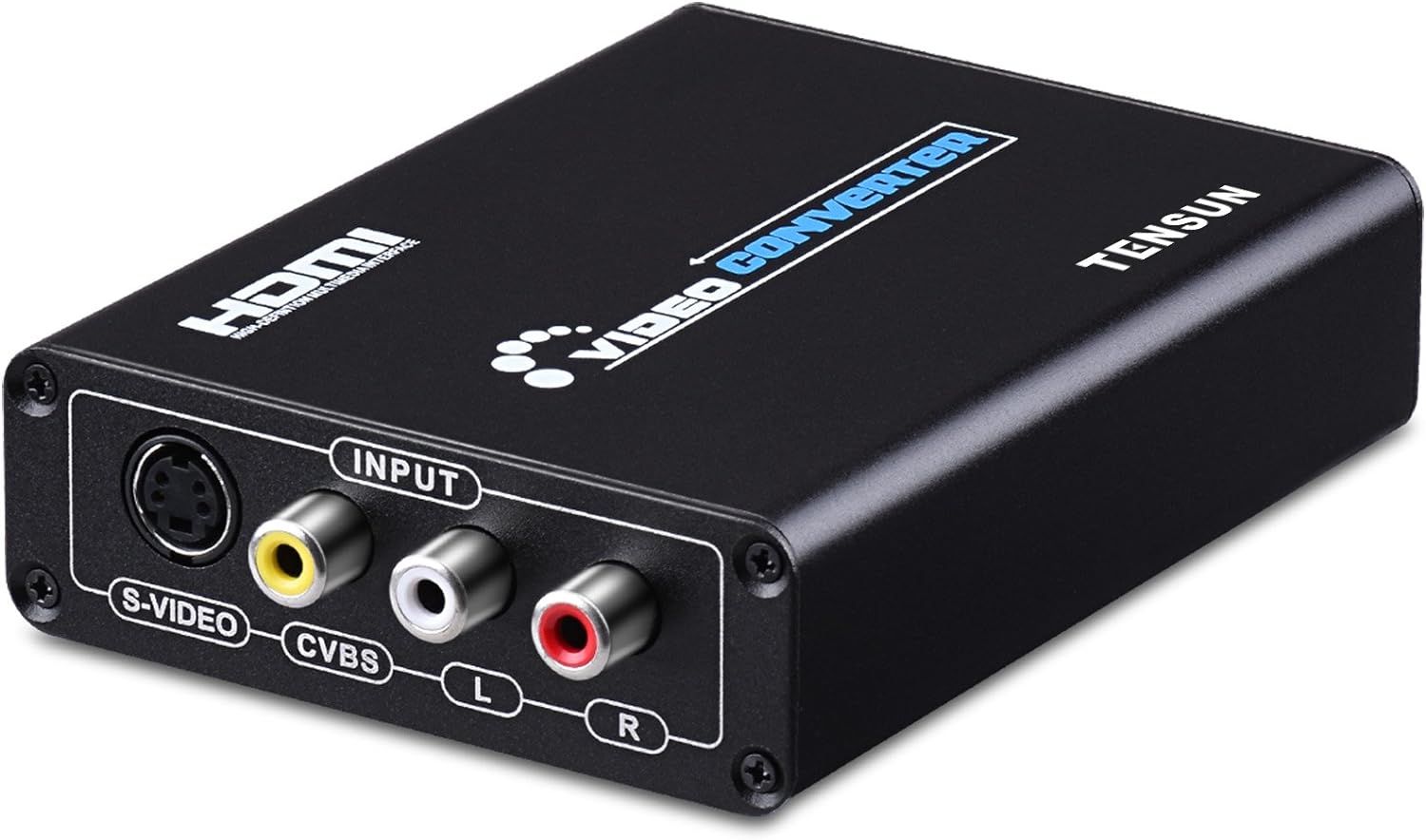HDMI to 3RCA AV CVBS Composite S-Video R/L Audio Konverter Adapter 
