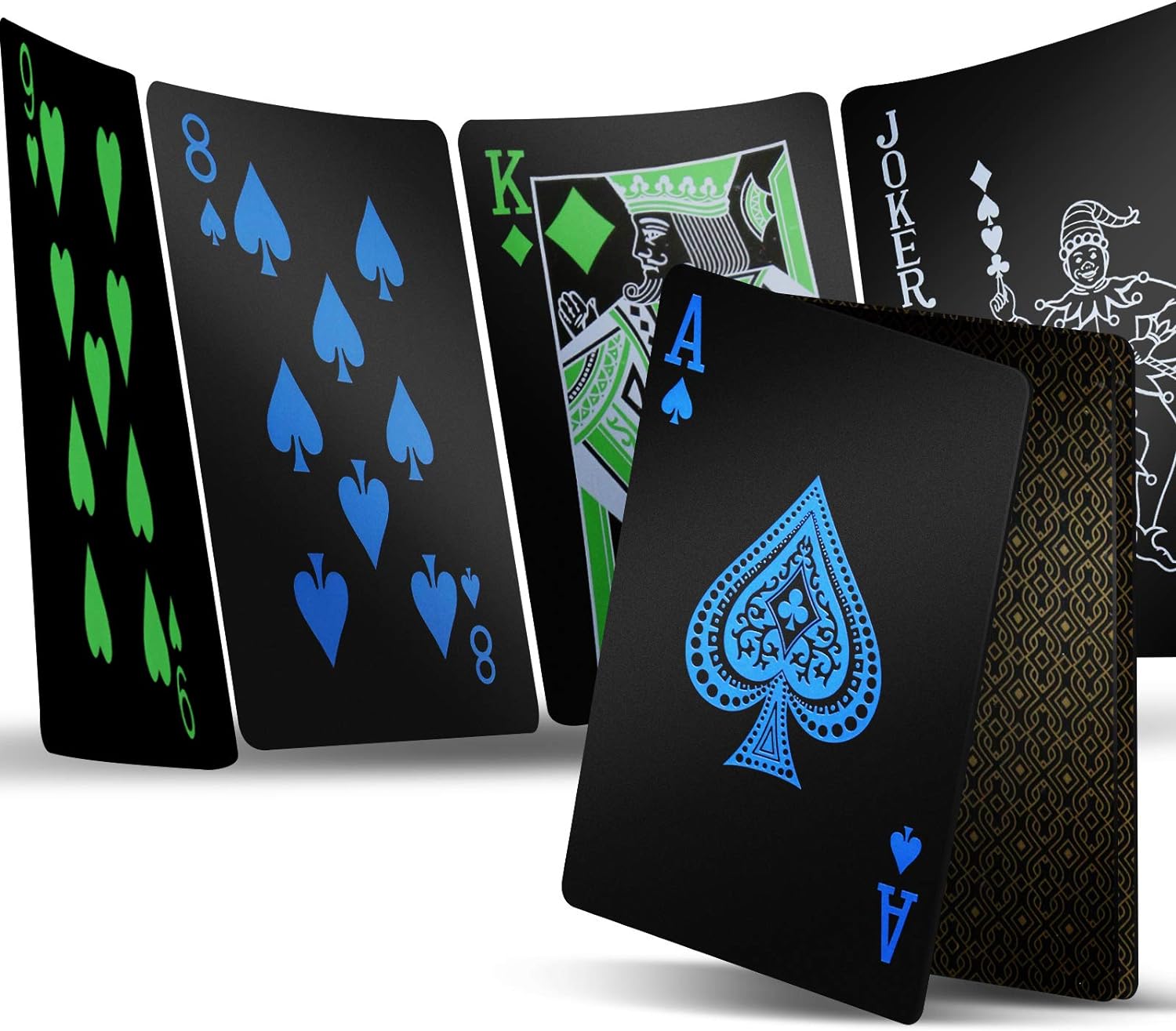 2 Decks of Professional Plastic Coated Playing Cards Poker Size Various Colours 