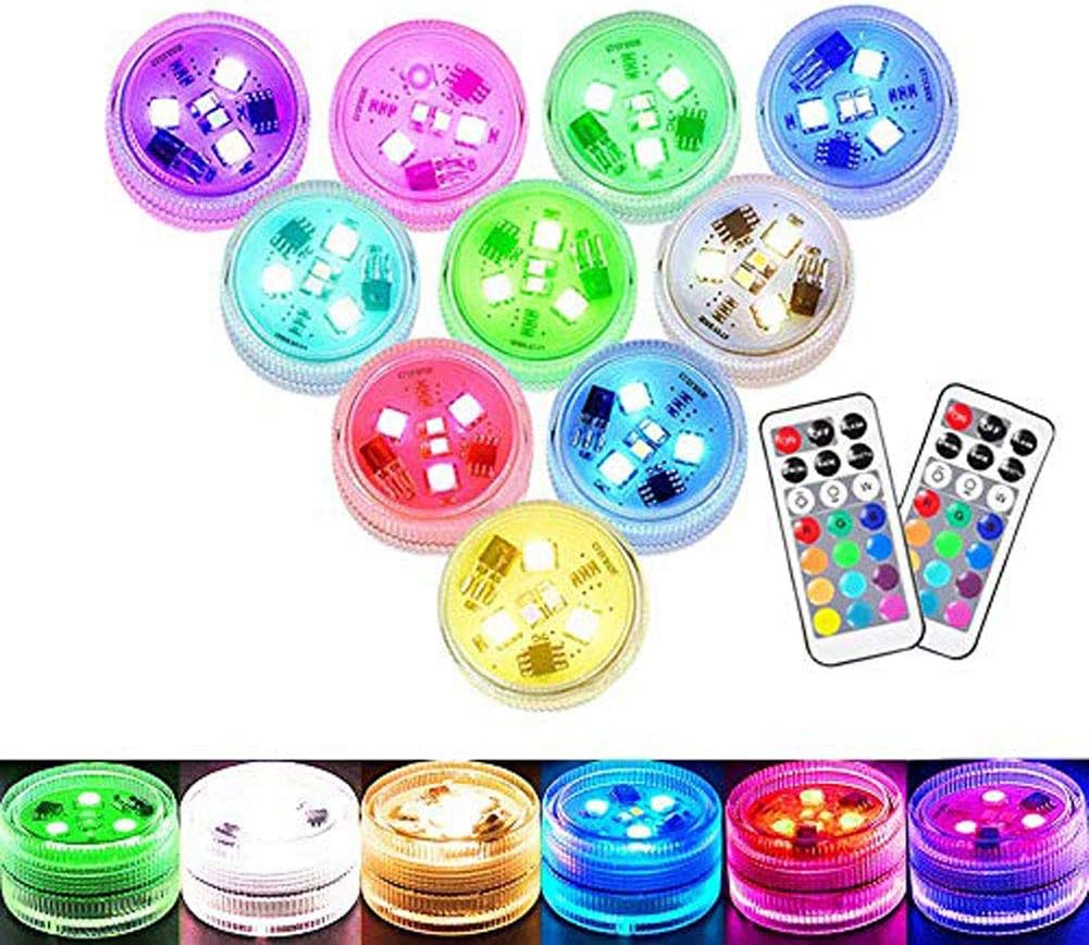 10x Submersible Waterproof LED Candle Tea Light Battery Operated Wedding Home BT 