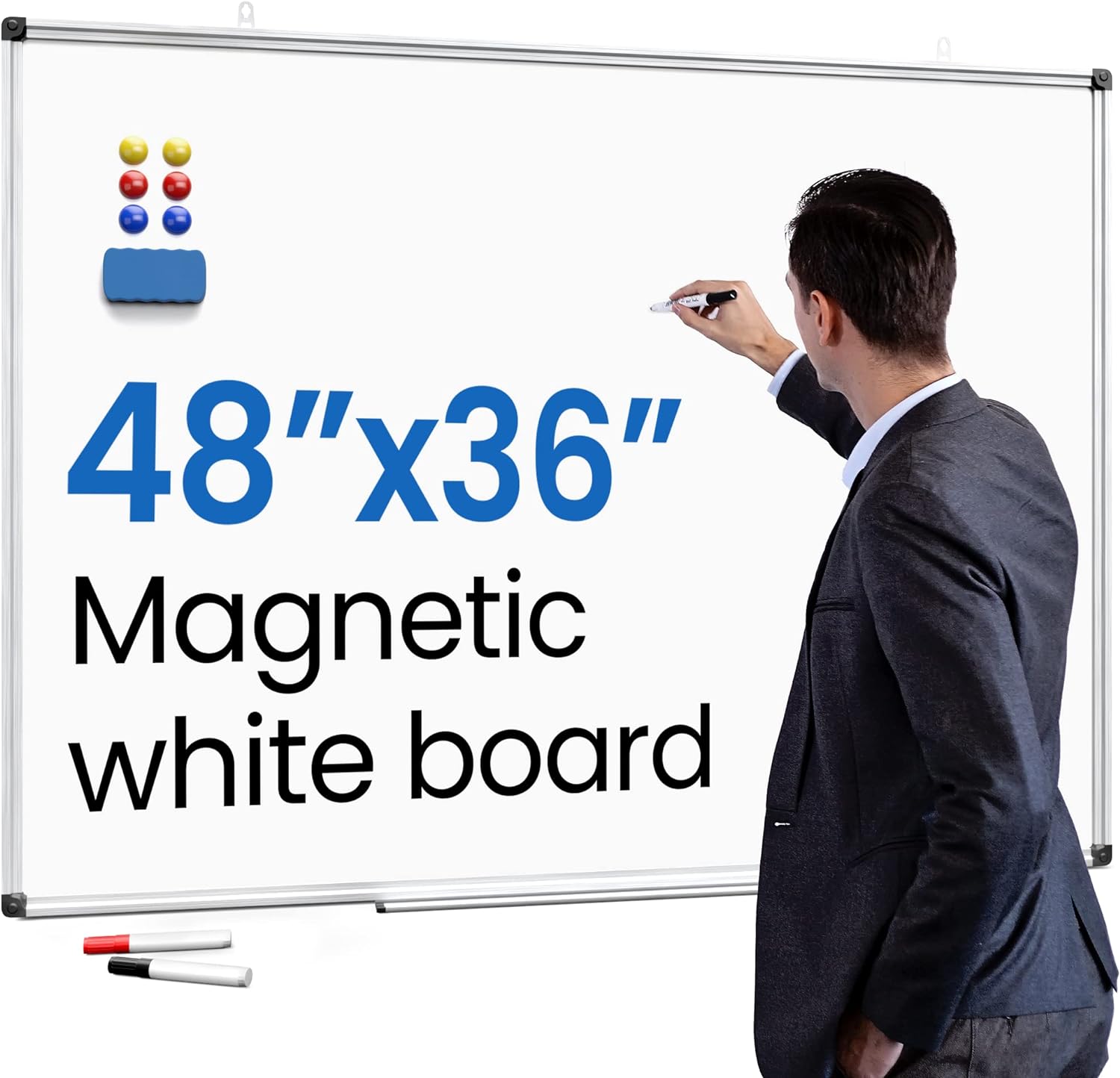 36" x 48" Magnetic Dry Erase Sign Whiteboard For Class Room School Office US 