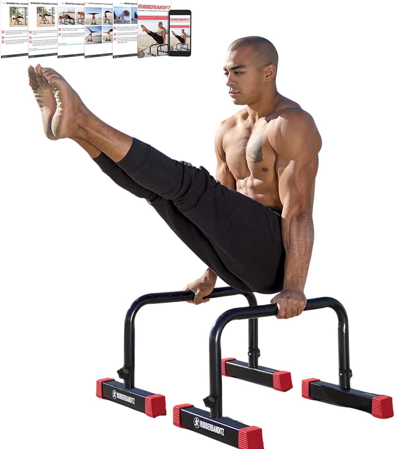 Parallette Bars Versatile Push Up & Dip Bars for Strength Workouts 