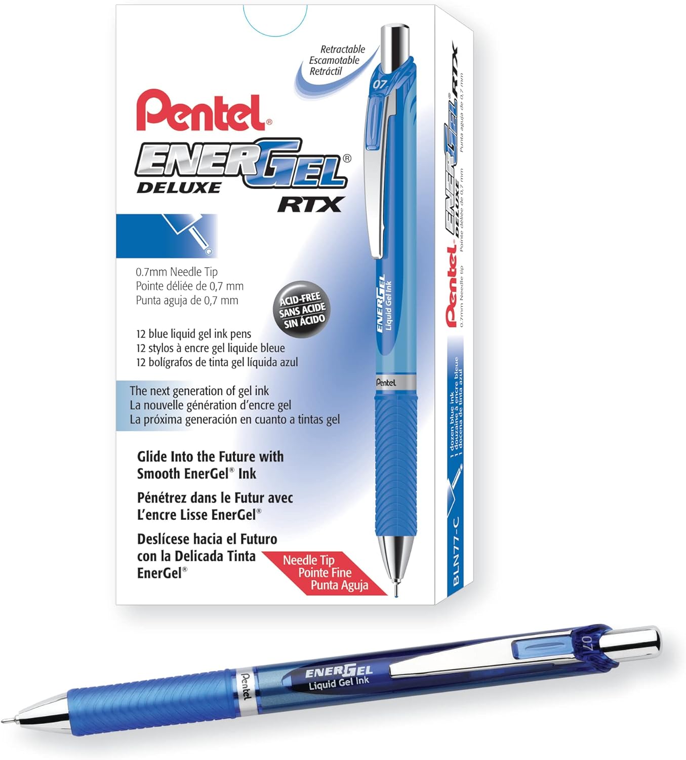 Pentel EnerGel Deluxe RTX Pearl Retractable Rollerball Pen 0.5mm
