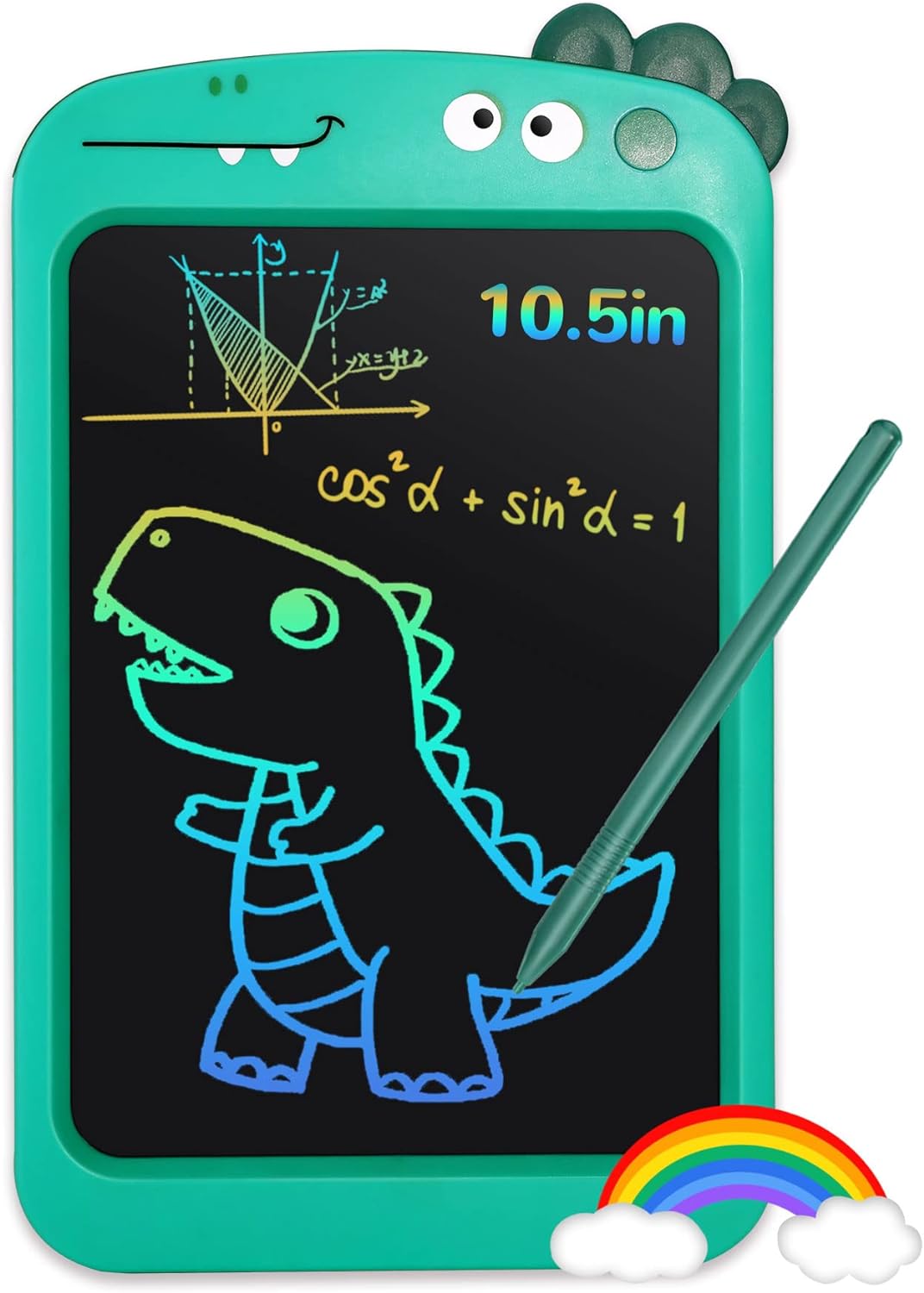 GRECHI LCD Writing Tablet,10.5inch Writing Tablet Doodle Board for Kids,Erasable Electronic Colorful Painting Pads,Learning Education Toys Gift for 3 4 5 6 7 8 Year Old Girls Boys Toddlers（Green） 