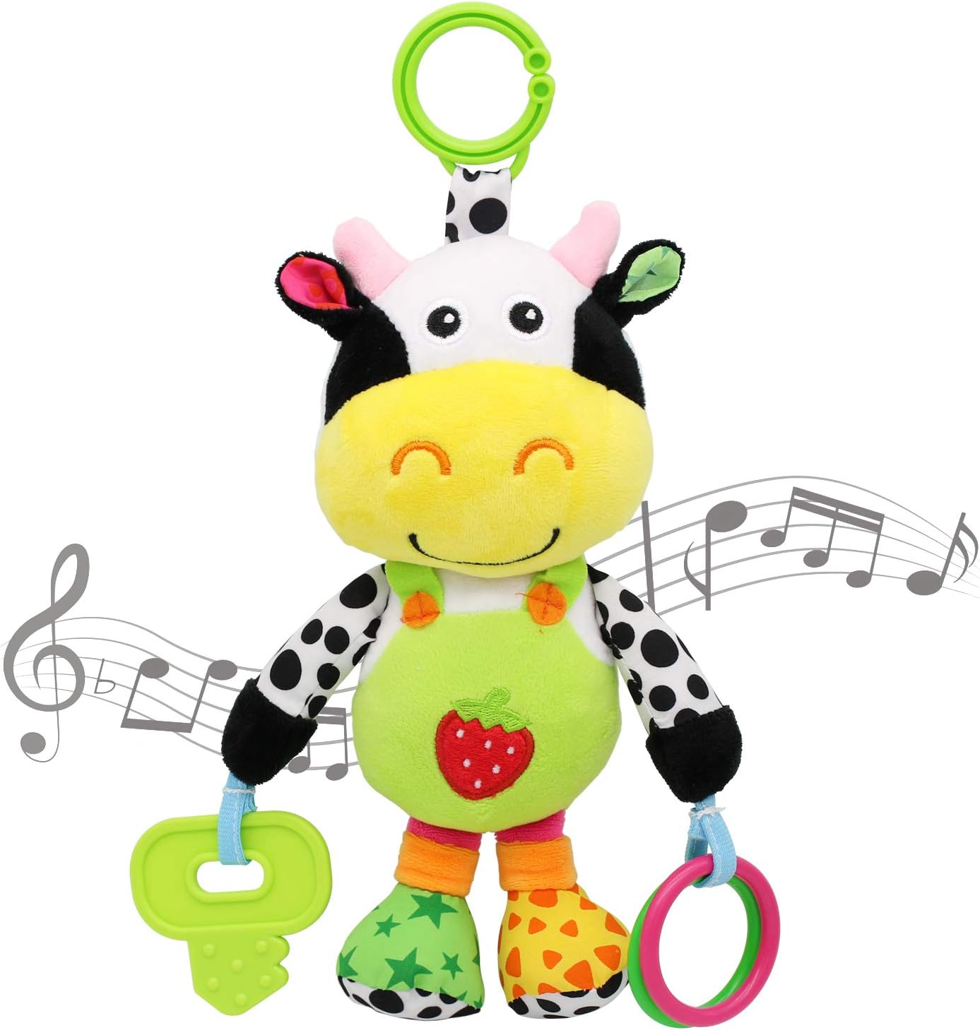 Music Elephant Bell Rattle Safety Seat Baby Kids Soft Plush Stroller Dolls Toys 