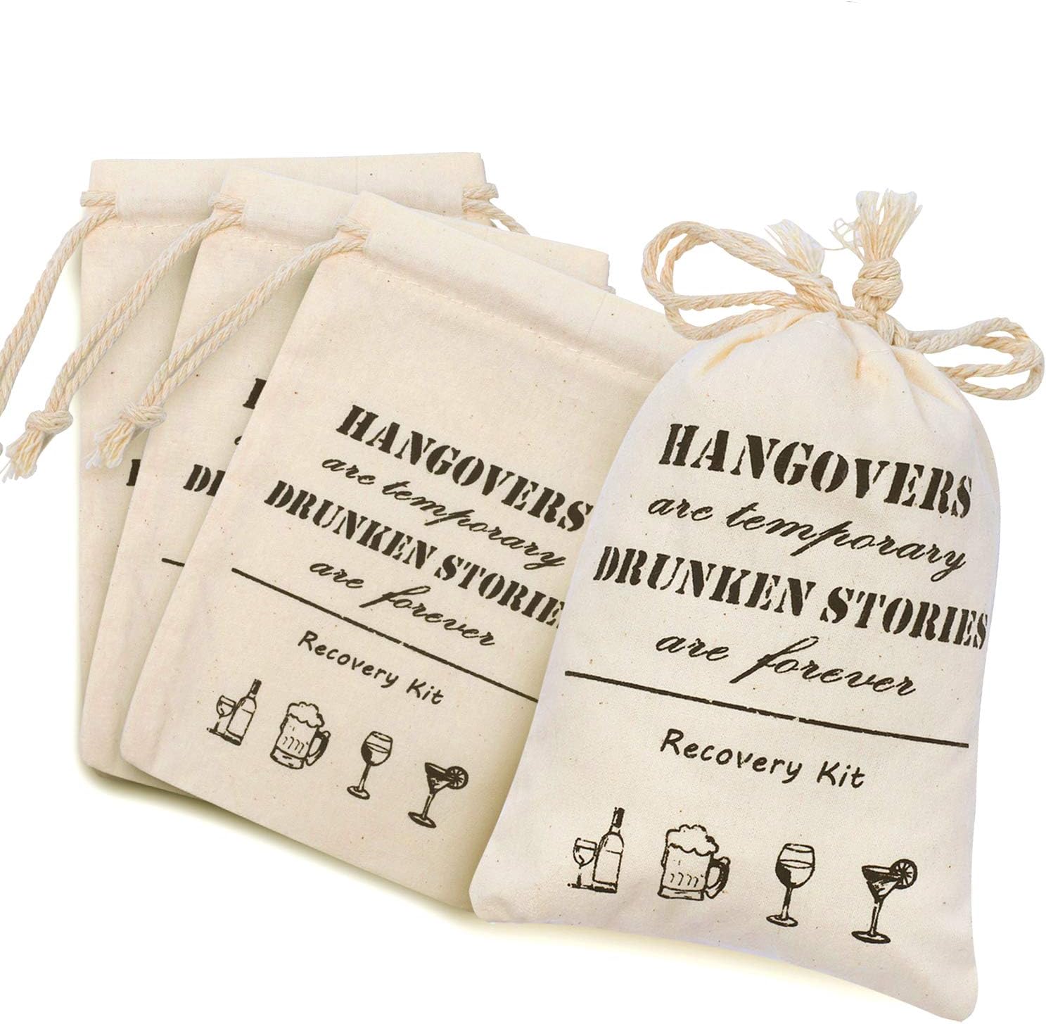 Amenity Bachelorette Party Bags Cotton Drawstring " Hangover Bags Hangover Kit 