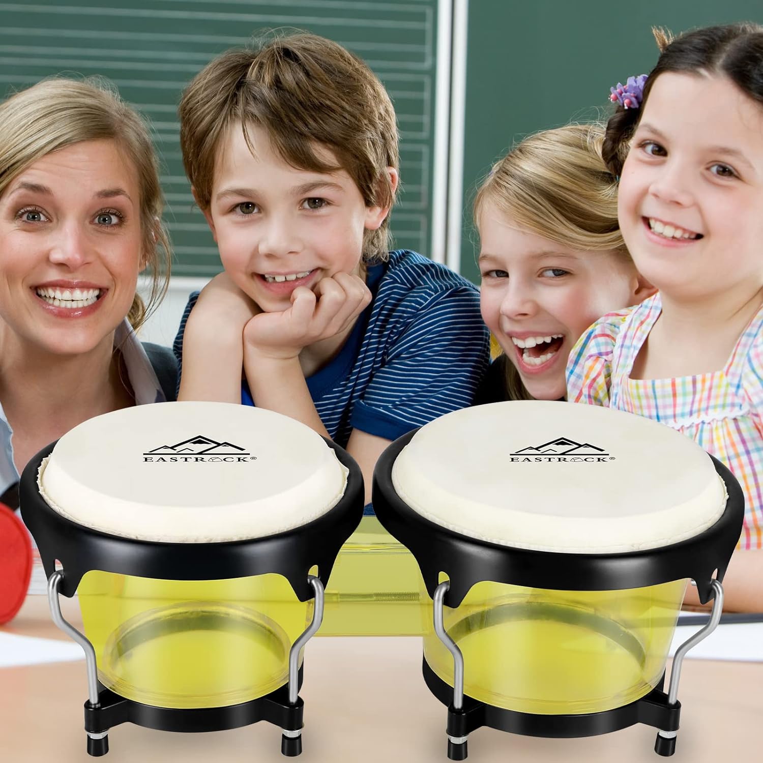 Two Piece Bongo Drum Set For Kids For Playing Drums For Fun 