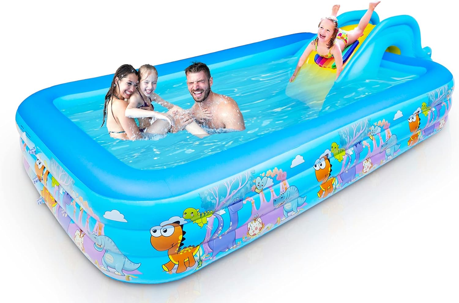 Details about   Inflatable Swimming Pool Family Kids Children Outdoor Above Ground Fun Home 