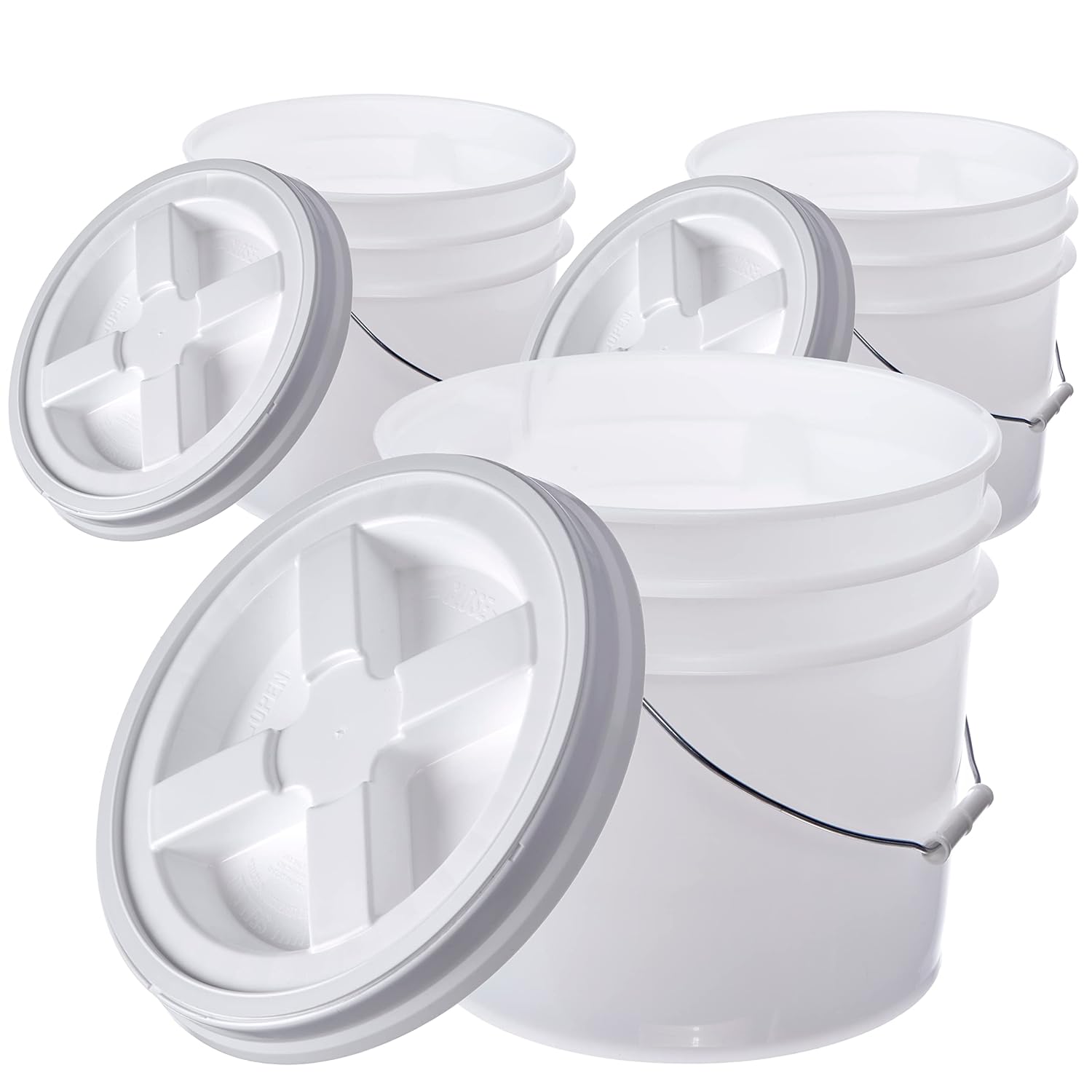 White Gamma Seal Lid 3 Pack