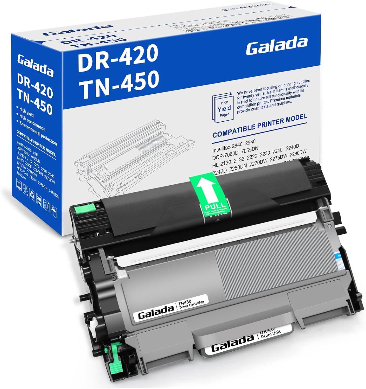 TN450 Toner DR420 Drum for Brother MFC-7460DN DCP-7065DN DCP-7060D HL-2230 Lot 