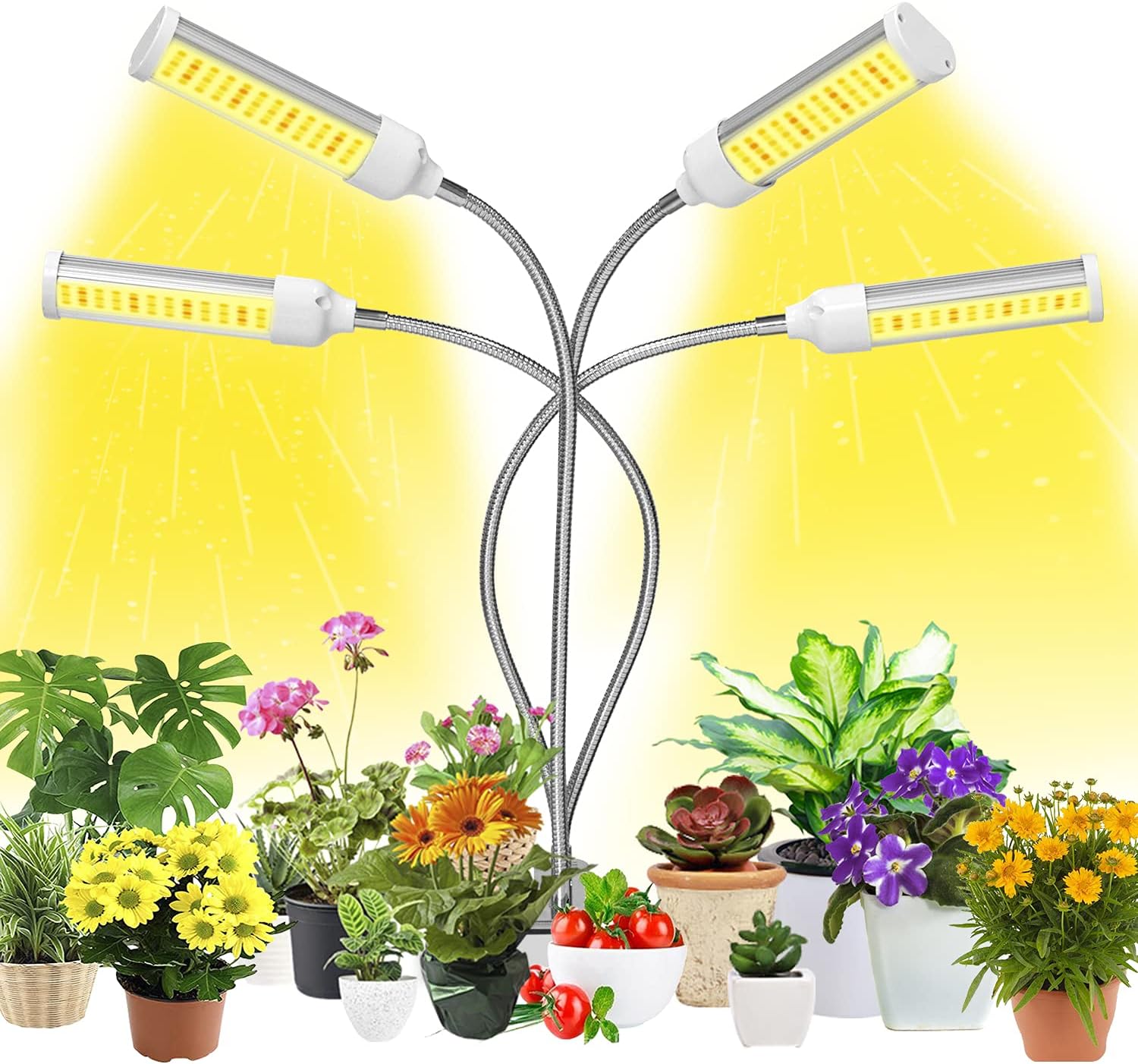 LED Grow Light Full Spectrum Succulent Plant Lamp Hydroponics Timing Light 