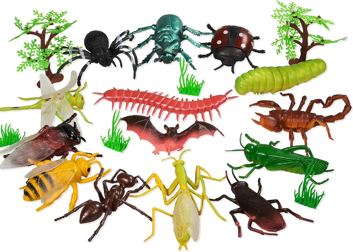 10 pcs Plastic Vivid Beetles Insect Model Animal Kids Party Favor Bag Filler 