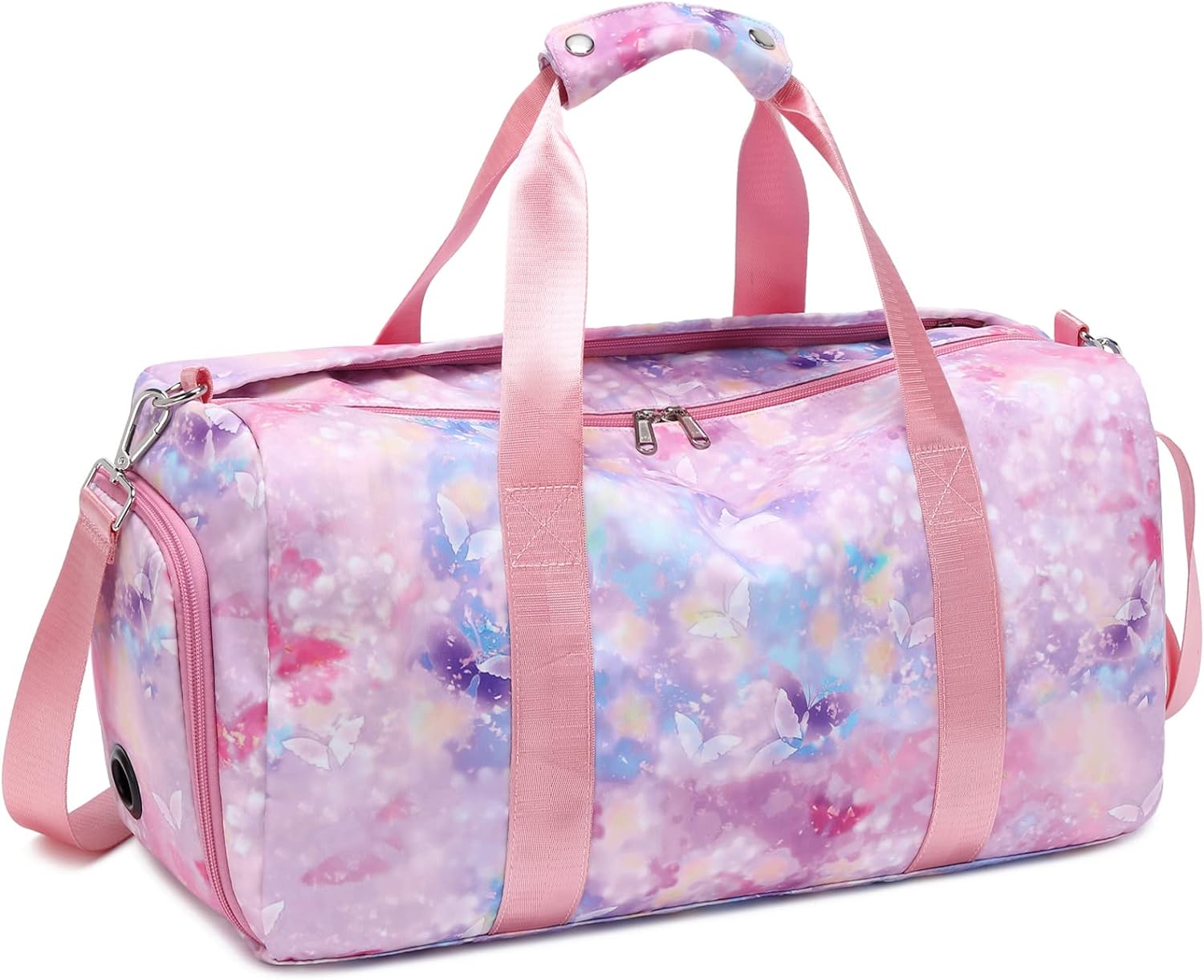 Sequins Gym Bag Travel Duffel bag with Wet Pocket & Shoes Compartment for women 