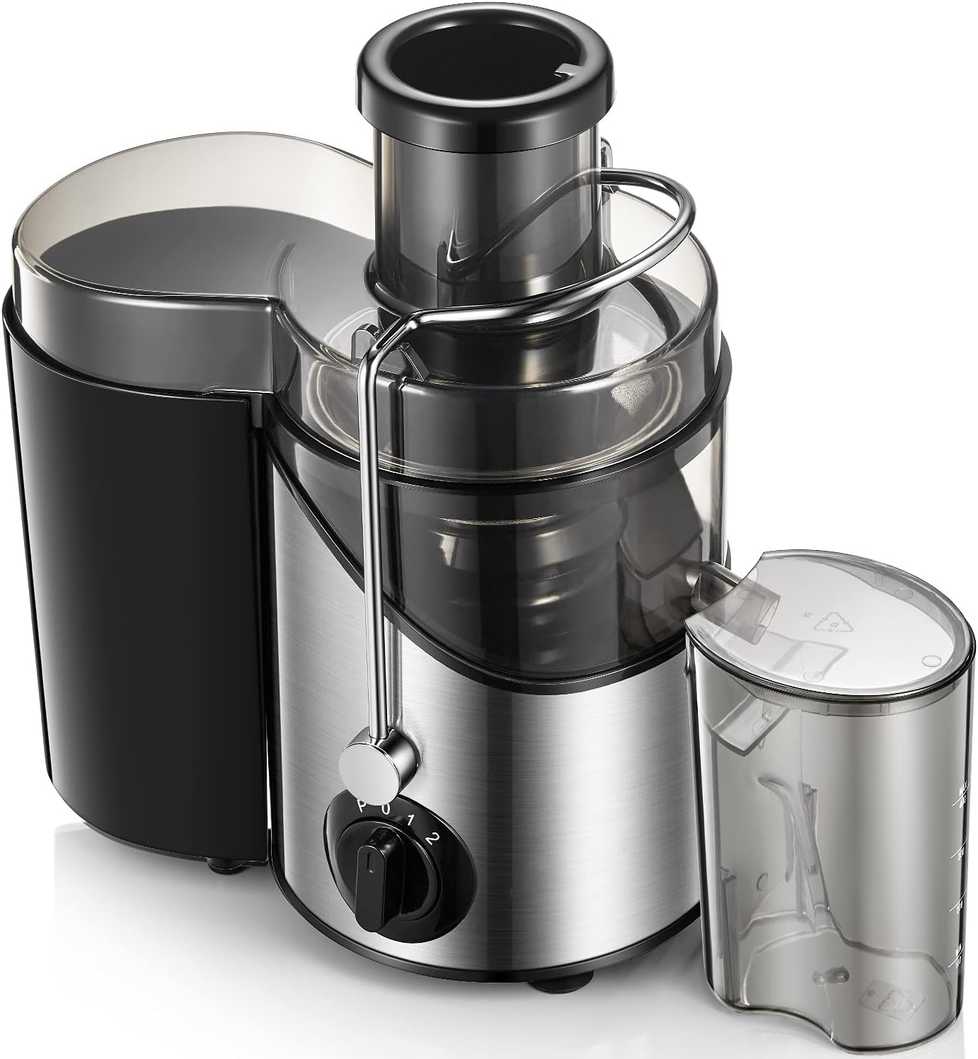 3 Speed Juice Extractor with Non-Slip Feet BPA-Free with 3'' Wide Mouth for Fruits and Vegs Juicer Machines Easy to Clean