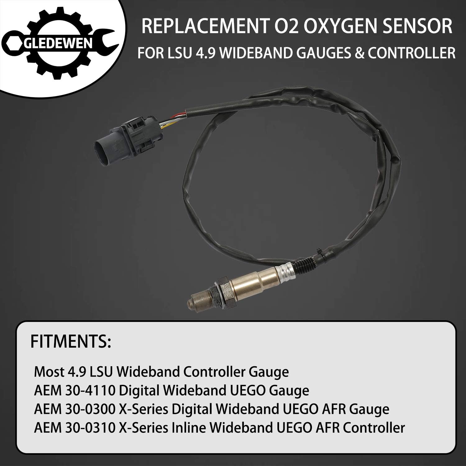 0258007206 5-Wire LSU4.2 Wideband O2 UEGO Sensor AFR Upstream Replace AEM 30-2001 4100 for 05-07 Cadillac CTS 2.8L 04-15 SRX 3.6L 4.6L 06-15 350Z Murano 3.5L Pathfinder 05-15 Infiniti FX35 M3 3.5L M45 