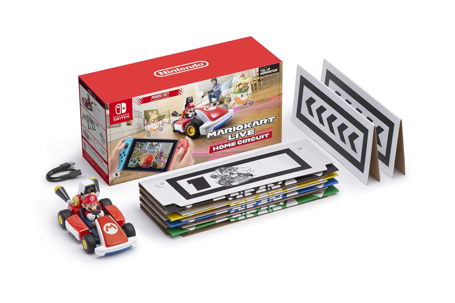 Accessories Kit Bundle for Switch Mario Kart Live Protective EVA Carrying Case
