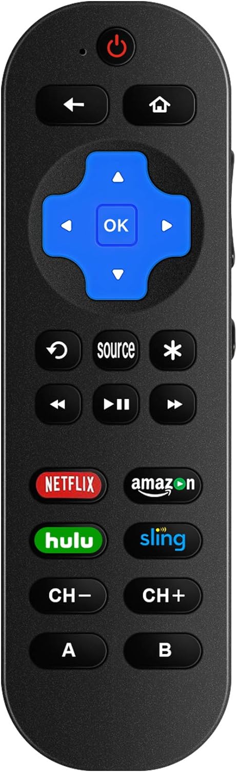Renewed 【NOT FOR Roku STICK 】 Fit For Roku 1 2 3 4 Premier+ Express Ultra Universal Remote Control Compatible with Roku Player With 9 More Learning Keys to Control TV Soundbar Receiver All in One