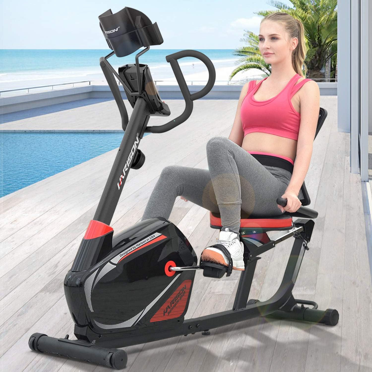 Upright bike indoor cycling Bike for Home Gym Cardio Workout 350 LBS Capacity HARISON Exercise Bike Stationary Magnetic Resistance