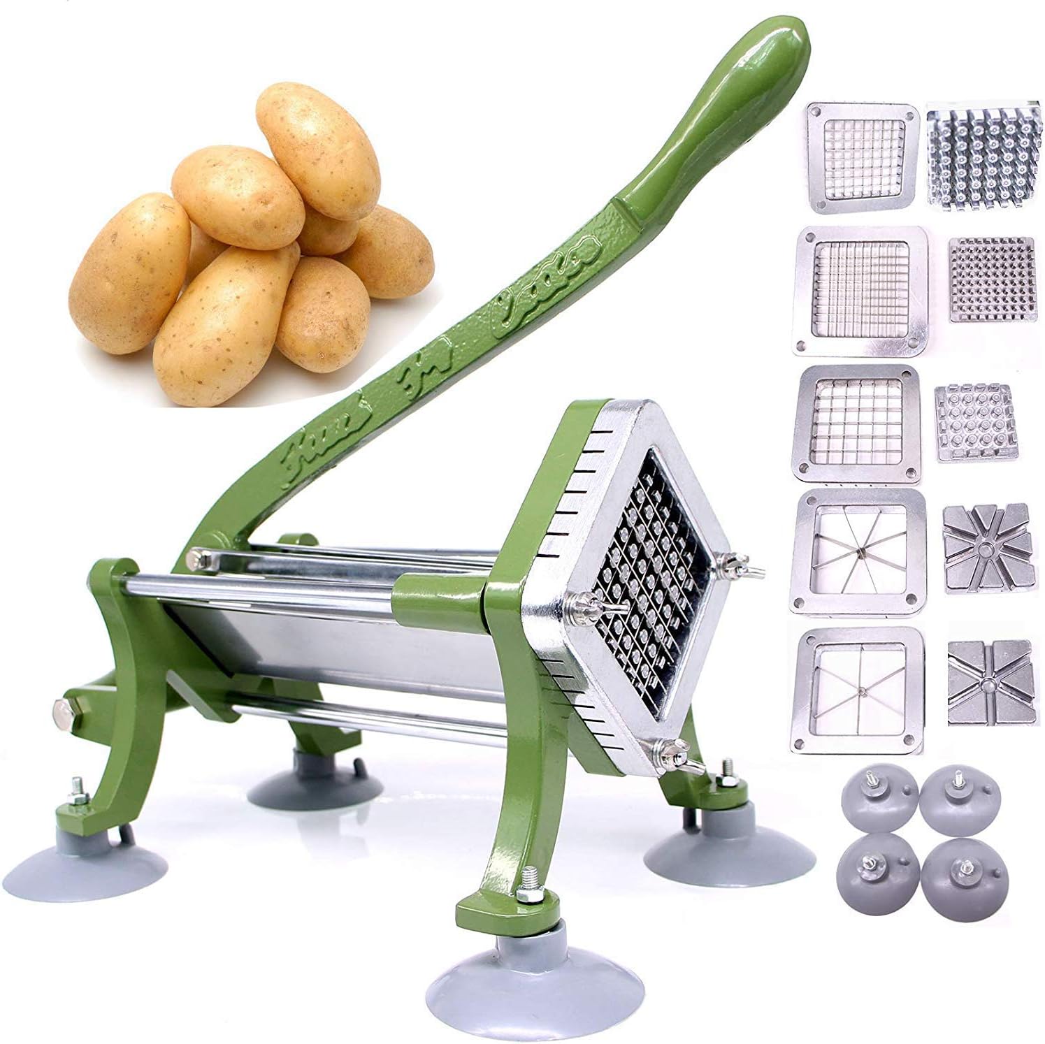 Buy SHSYCER French Fry Cutter Commercial Potato Slicer with Suction Feet  Complete Set, Includes 1/4, 3/8,1/2,8 Pieces,6 Pieces Online in Pakistan.  B07XPLKVBW