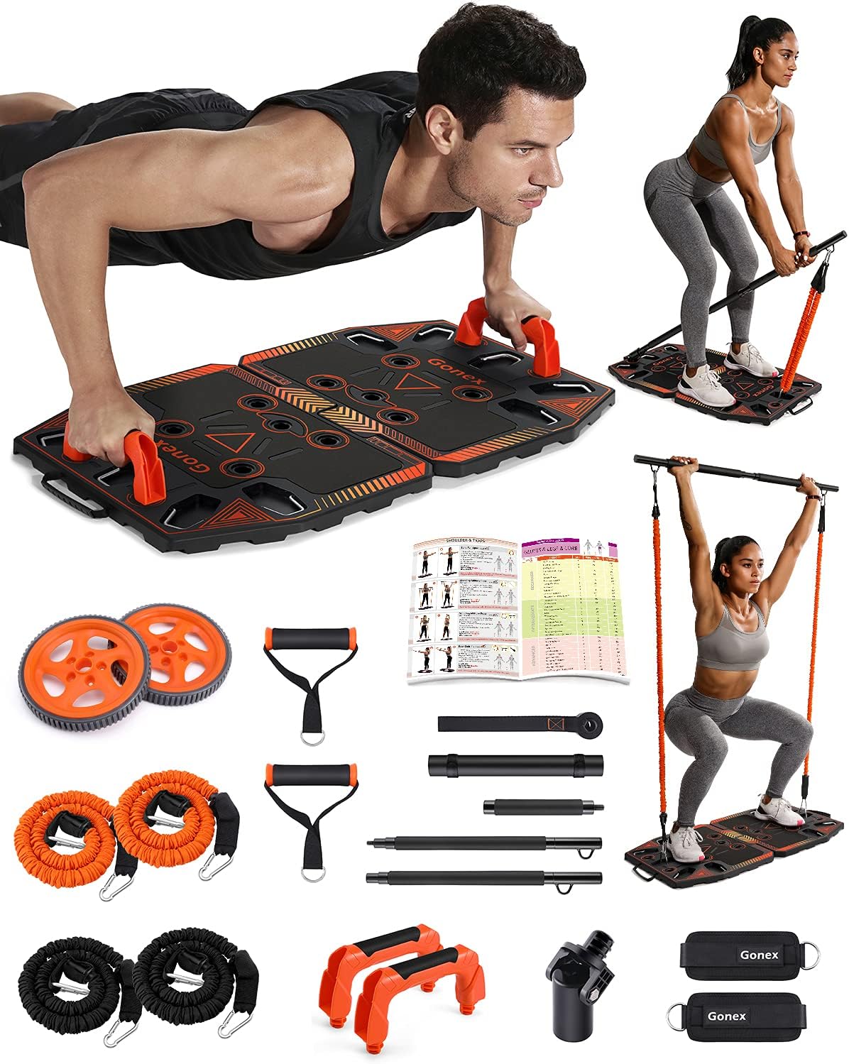 Resistance Bands Set Exercise Portable Home Gyn Elastic Workout Fitness 10 PCs